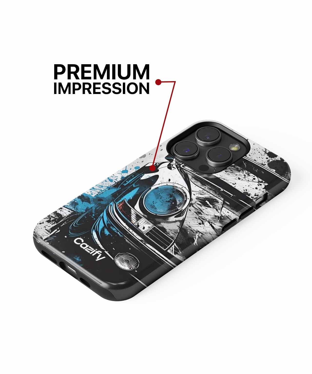 Slick Vintage Ride with a Splash iPhone case Case Cazify - Delivery Canada