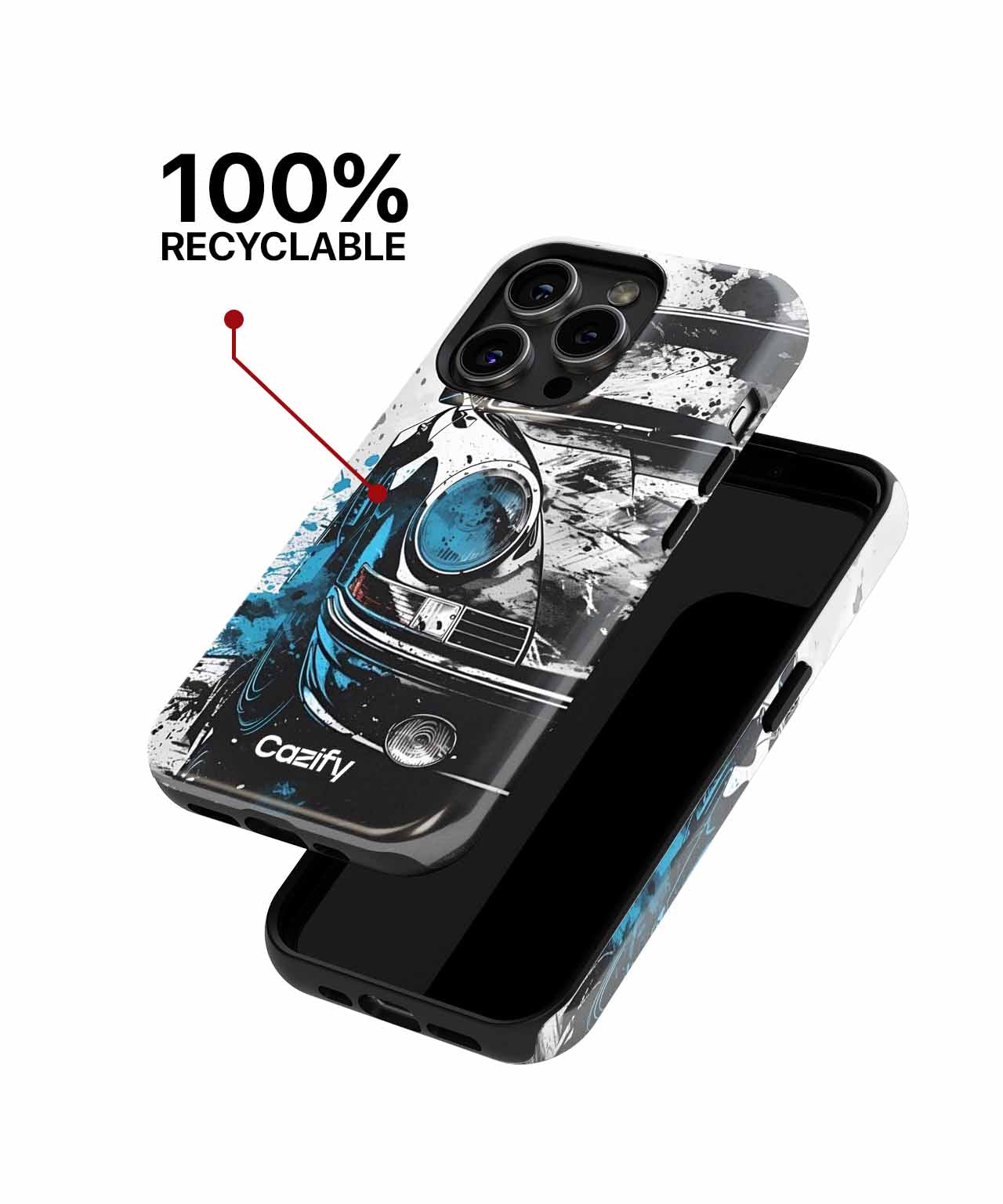 Slick Vintage Ride with a Splash iPhone case Case Cazify - Delivery Canada