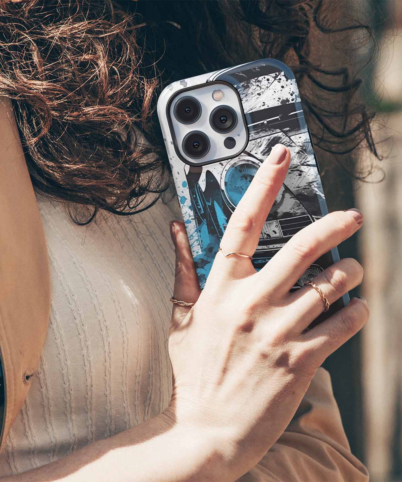 Slick Vintage Ride with a Splash iPhone case Case Cazify - Delivery Canada