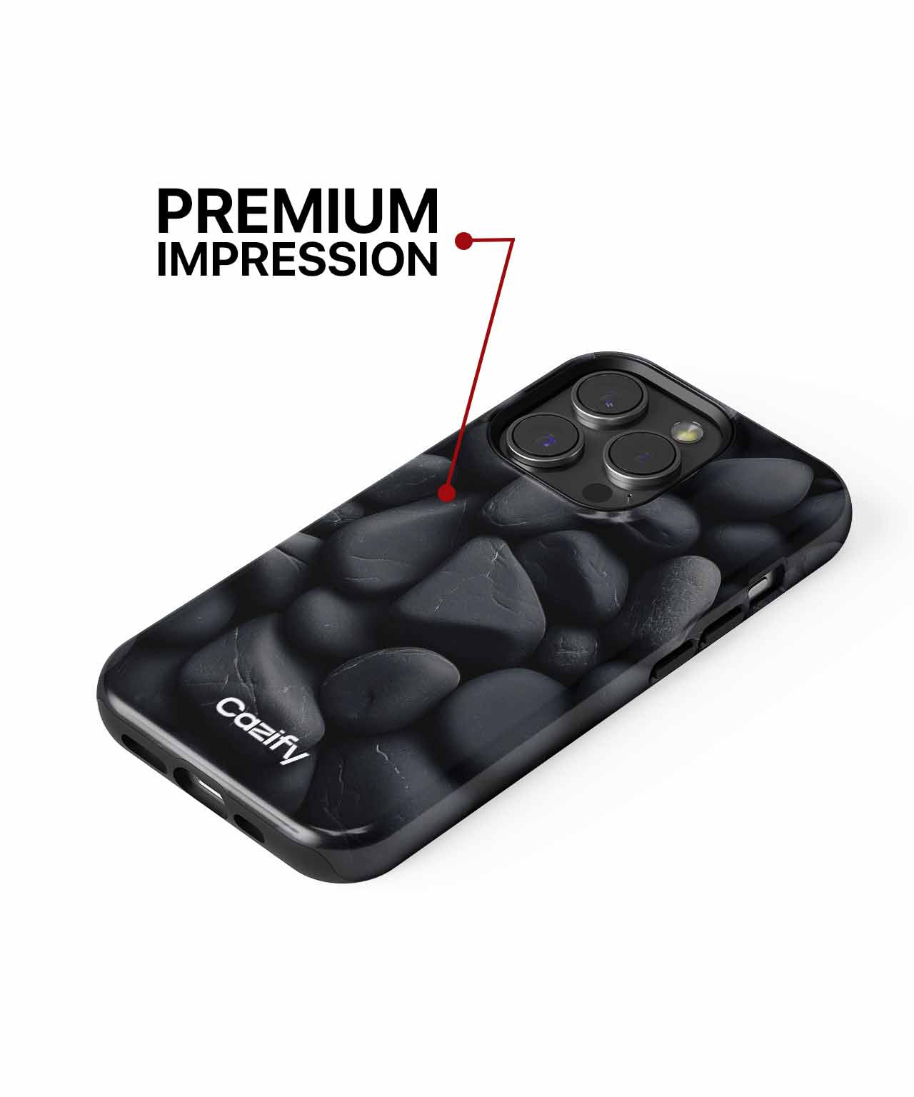 Smooth obsidian pebble paradise iPhone case Case Cazify - Delivery Canada