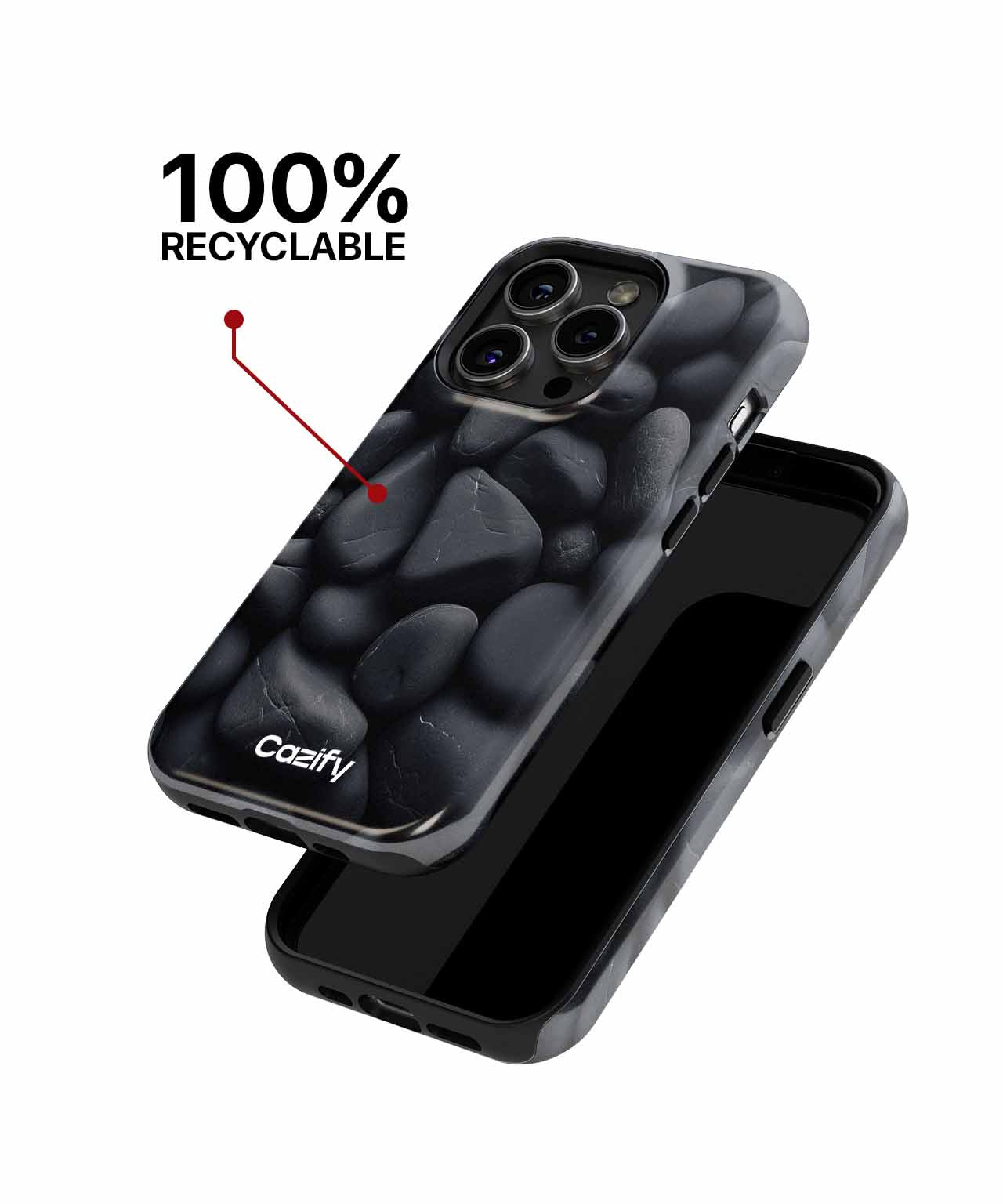 Smooth obsidian pebble paradise iPhone case Case Cazify - Delivery Canada