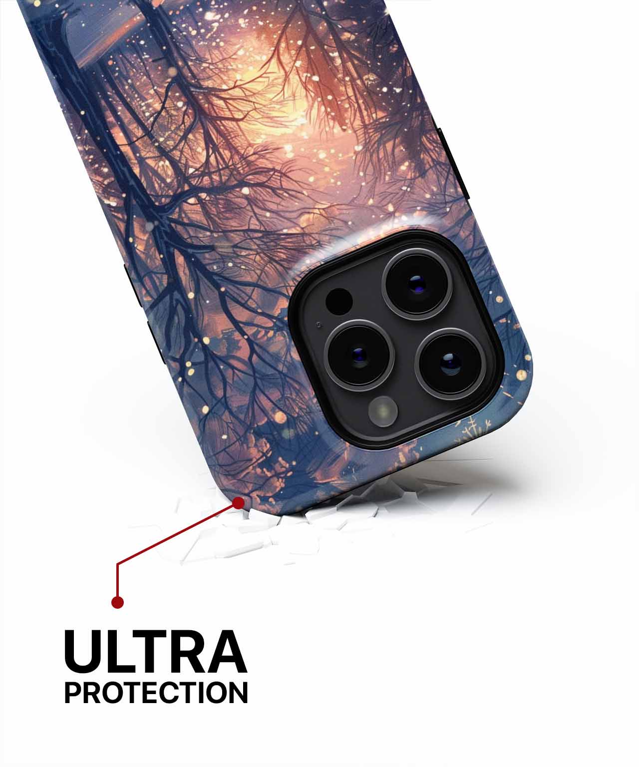 Snowy Winter Wonderland With Twinkling Lights iPhone case Case Cazify - Delivery Canada