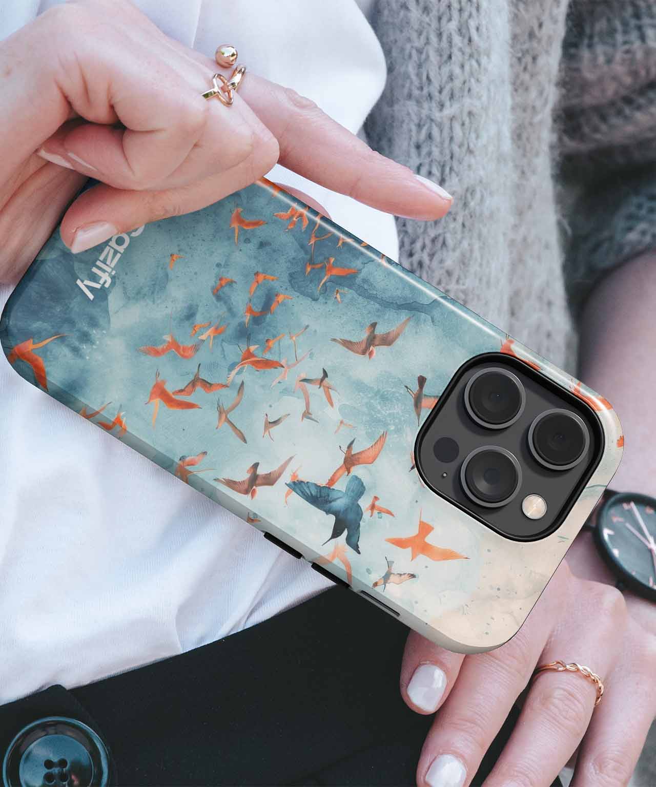 Soaring Birds in a Colorful Sky iPhone case Case Cazify - Delivery Canada