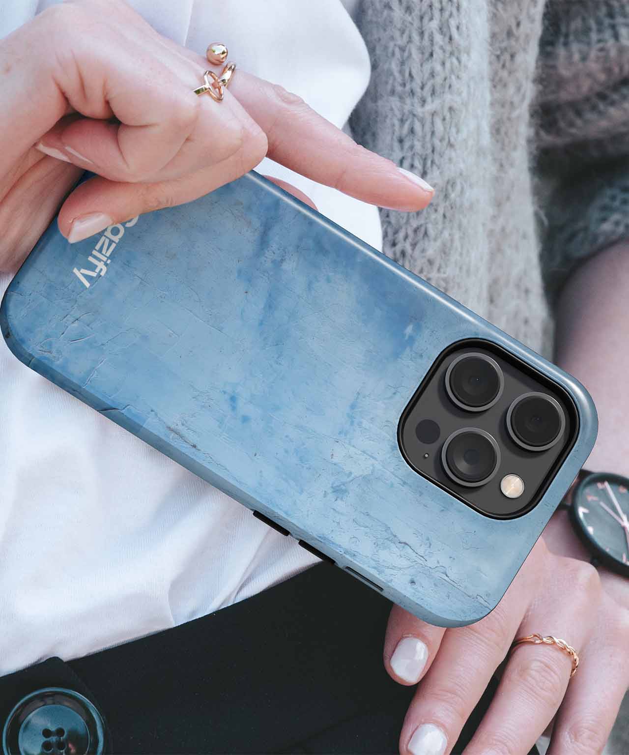 Soothing Celestial Blue Delight iPhone case Case Cazify - Delivery Canada