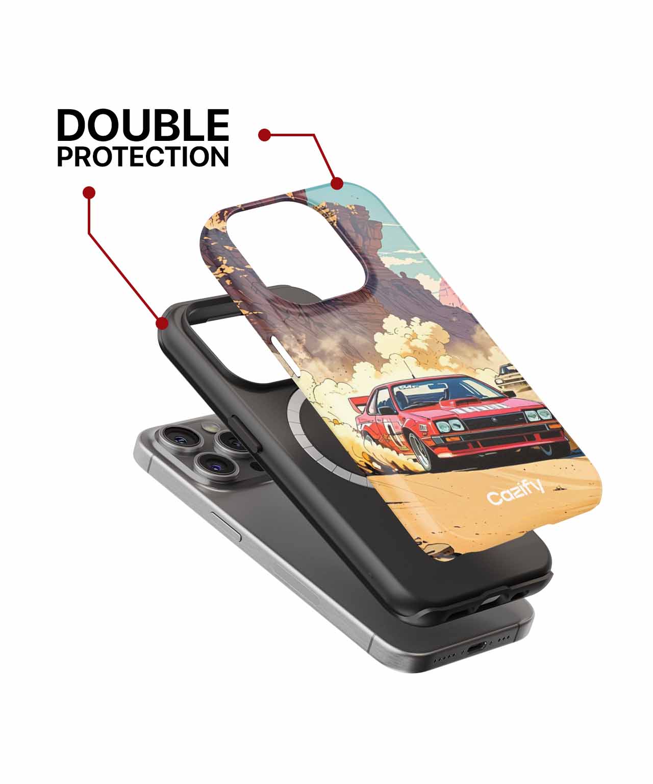 Speeding Through Desert Adventure iPhone case Case Cazify - Delivery Canada
