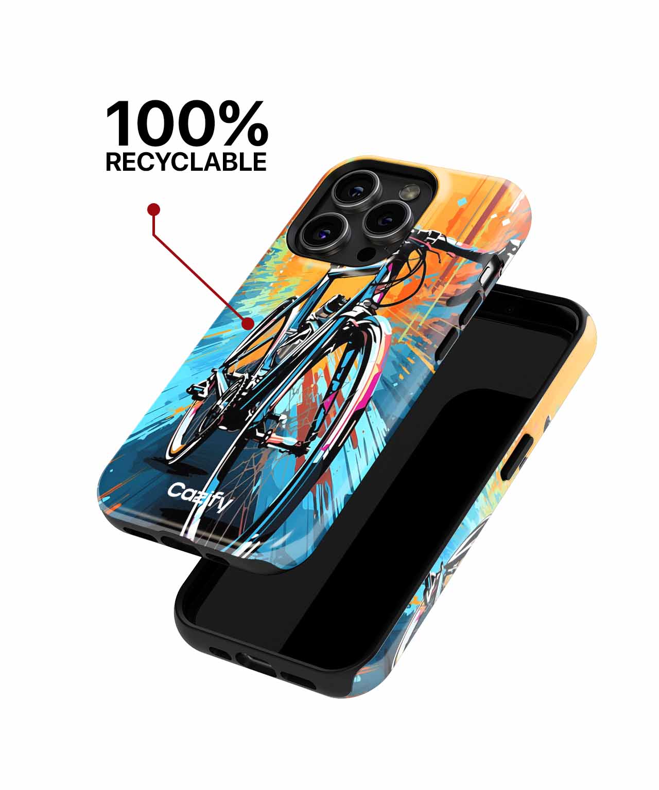Speedy Colorful Bike Thrills iPhone case Case Cazify - Delivery Canada
