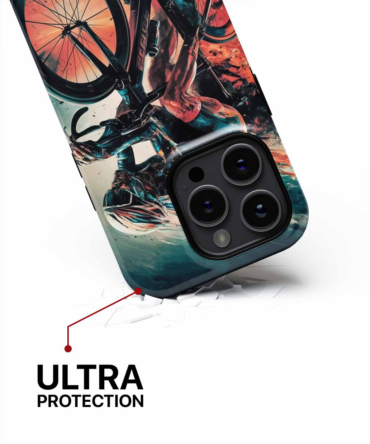 Speedy Cyclist on a Colorful Adventure iPhone case Case Cazify - Delivery Canada