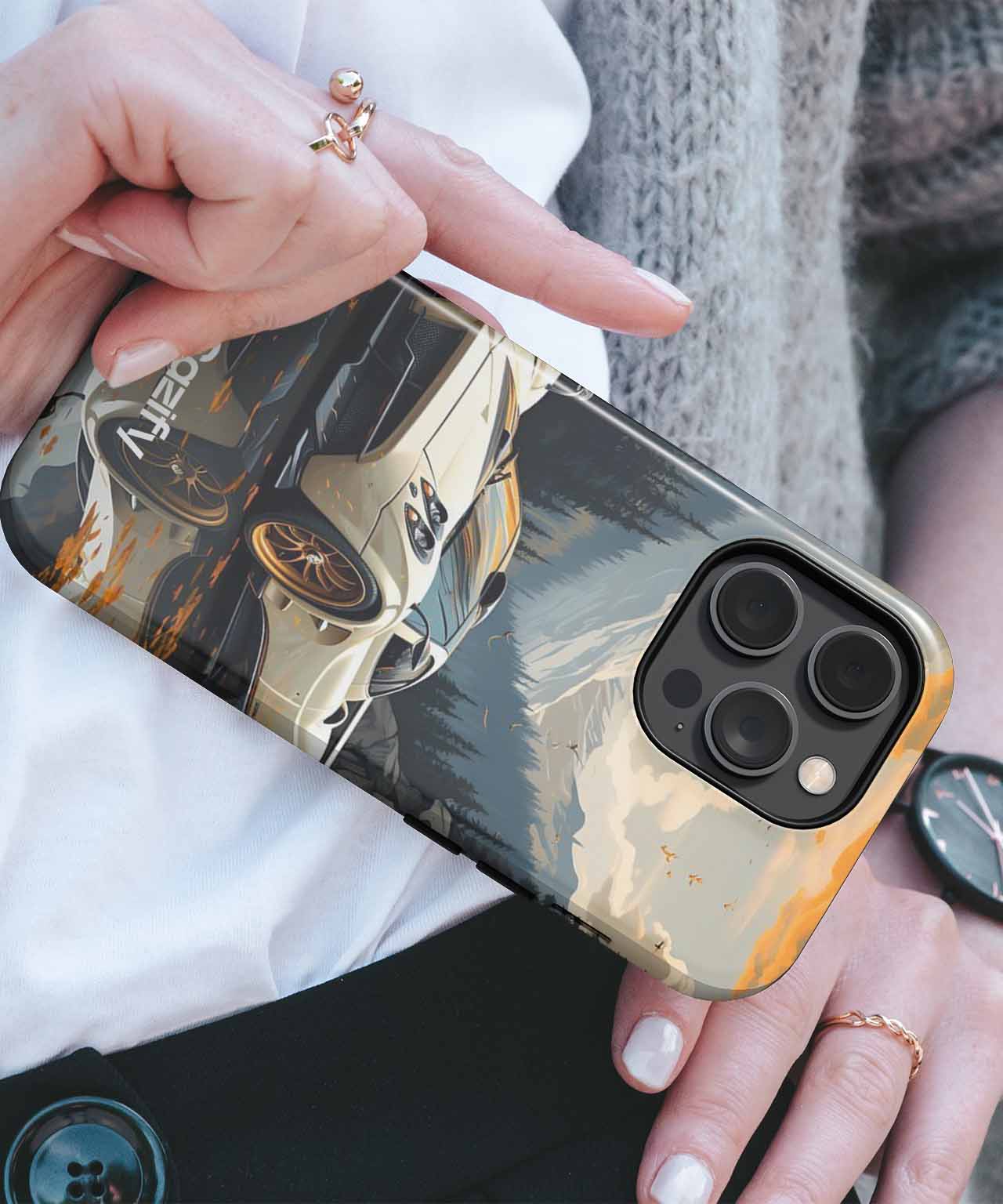 Speedy Mountain Racer with a Splash iPhone case Case Cazify - Delivery Canada