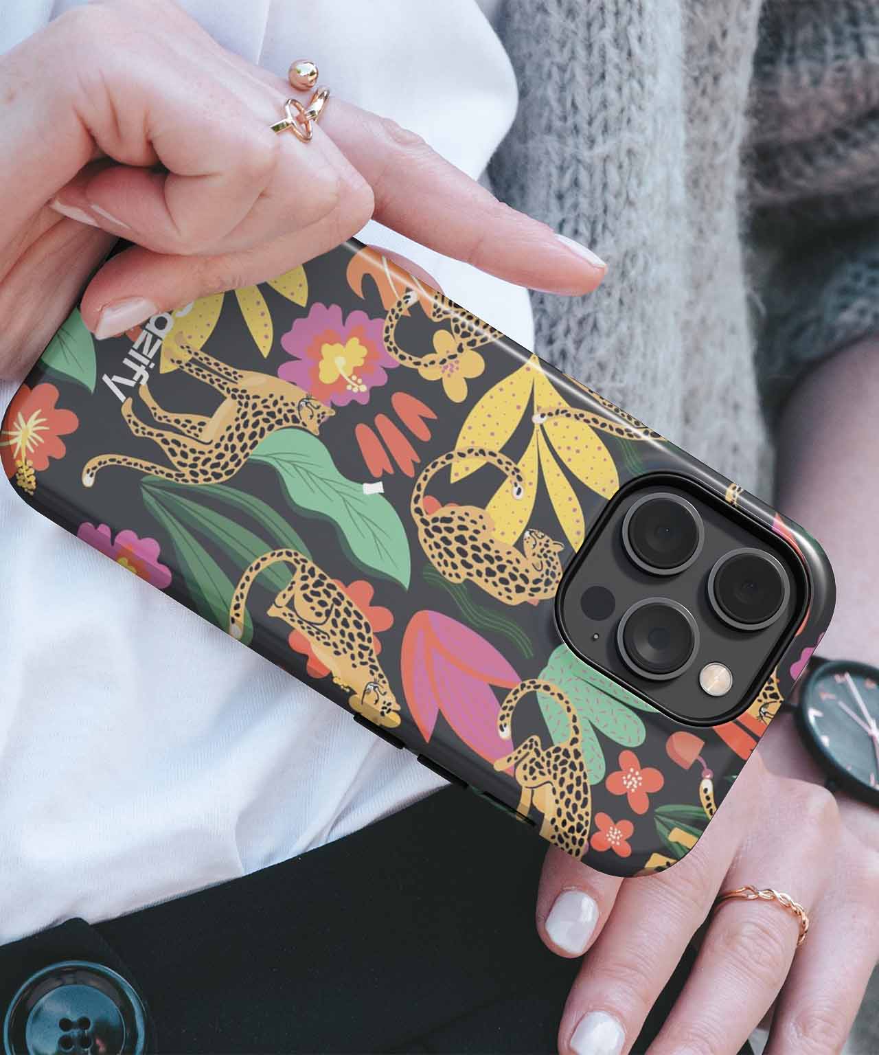 Spotted Playful Leopards in Paradise iPhone case Case Cazify - Delivery Canada