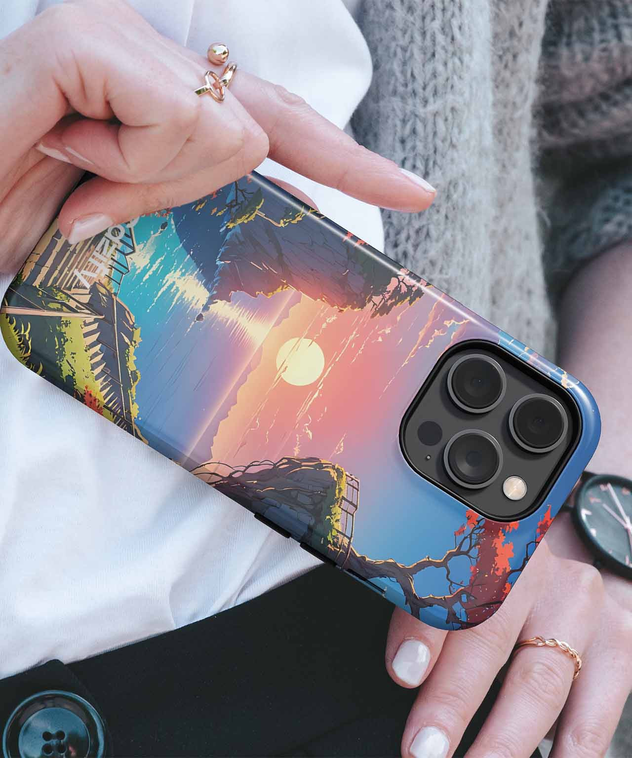 Stairway to Autumn Sunset Bliss iPhone case Case Cazify - Delivery Canada