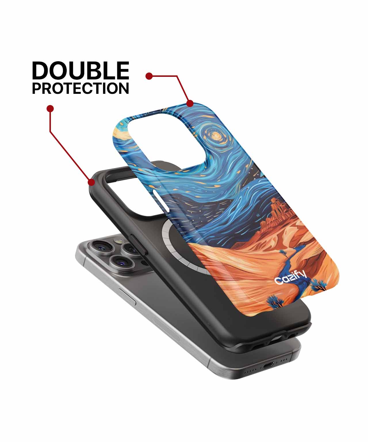 Starry Night in a Dreamy Desert iPhone case Case Cazify - Delivery Canada