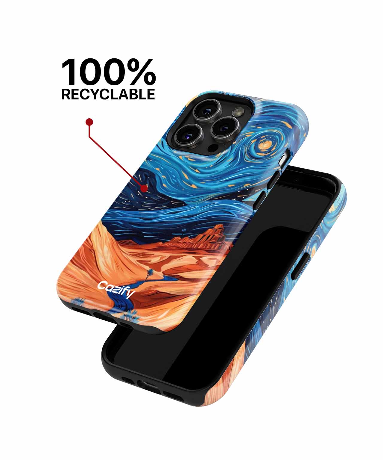 Starry Night in a Dreamy Desert iPhone case Case Cazify - Delivery Canada