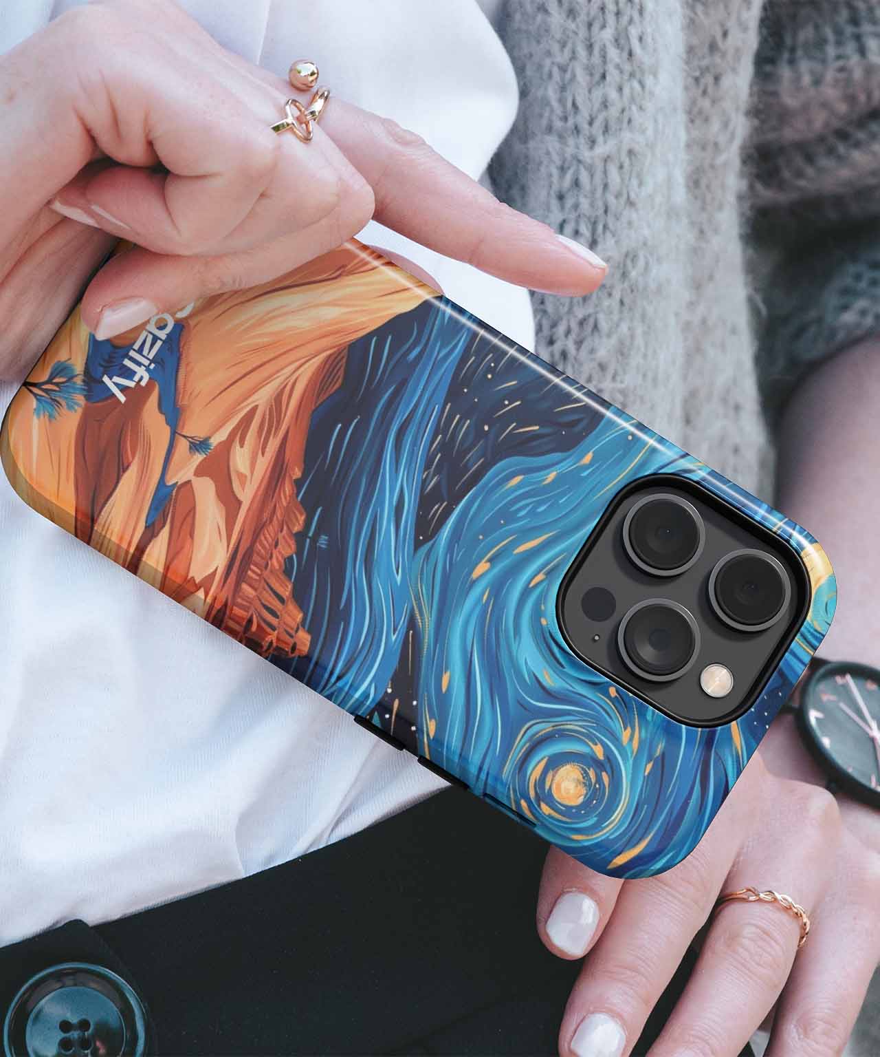 Starry Night in a Dreamy Desert iPhone case Case Cazify - Delivery Canada