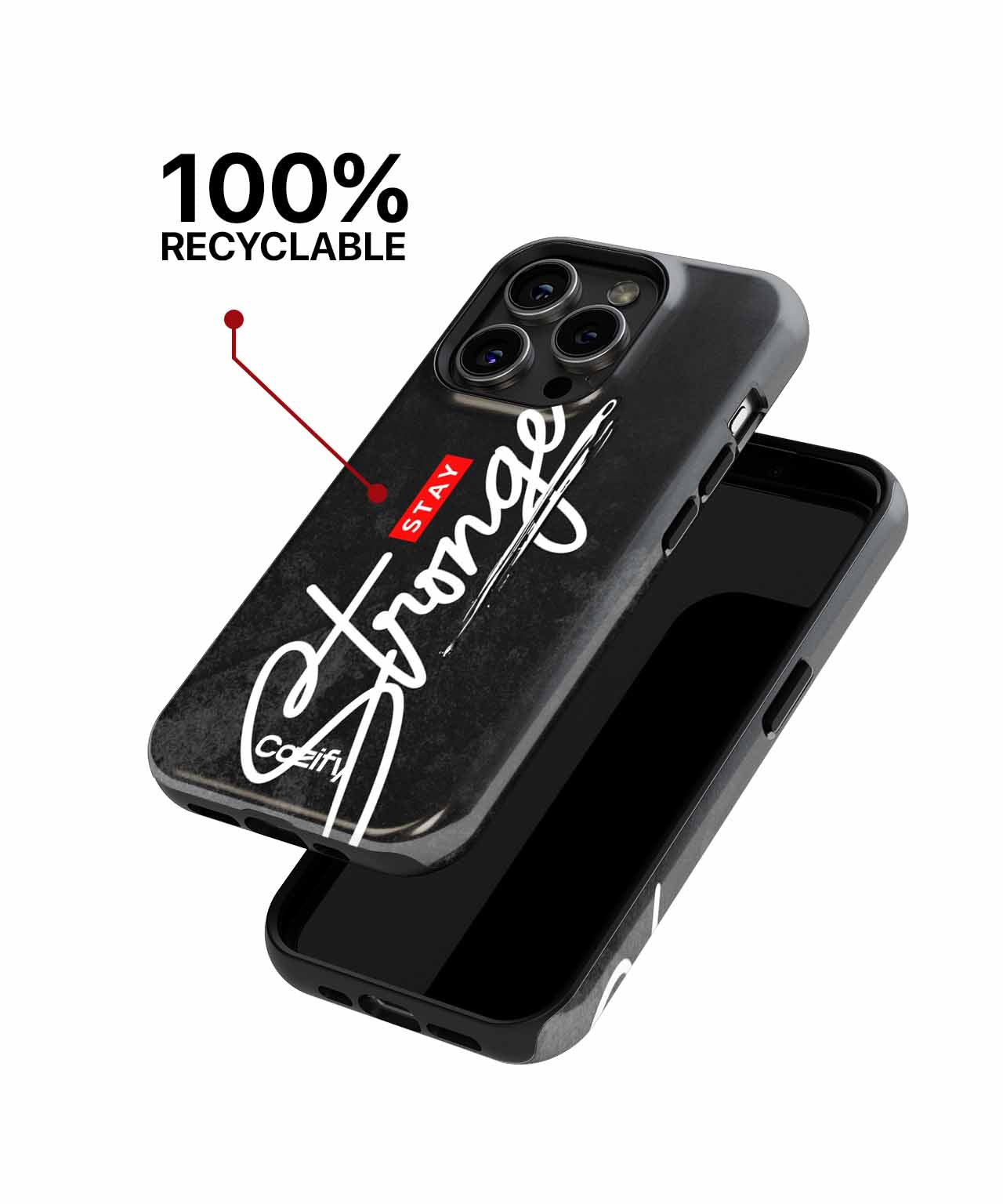 Stay Strong with a Bold Message iPhone case Case Cazify - Delivery Canada