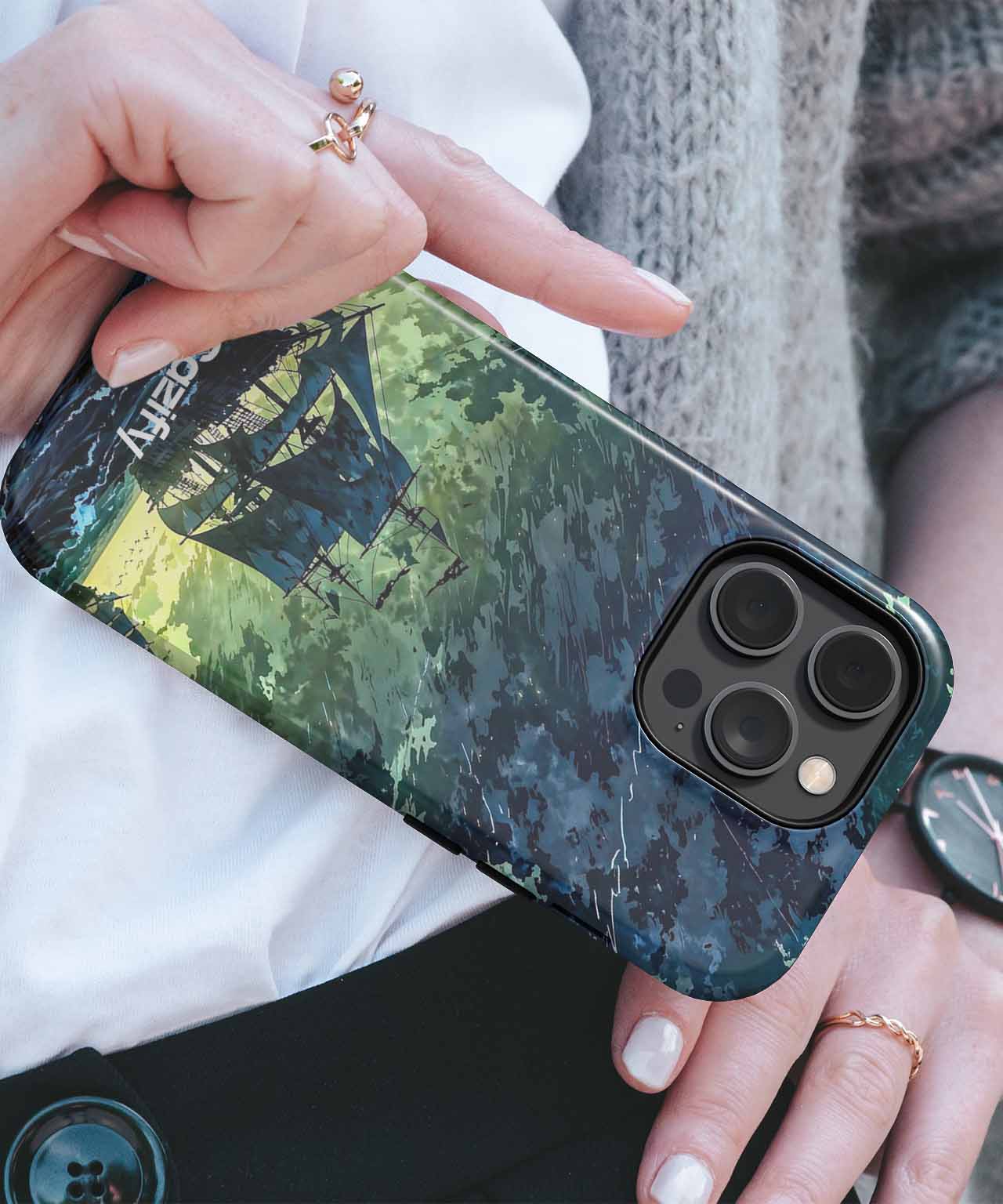 Stormy Seas Awaiting Adventure iPhone case Case Cazify - Delivery Canada