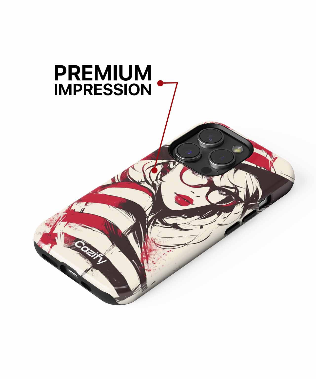 Striped Hat Chic with a Twist iPhone case Case Cazify - Delivery Canada