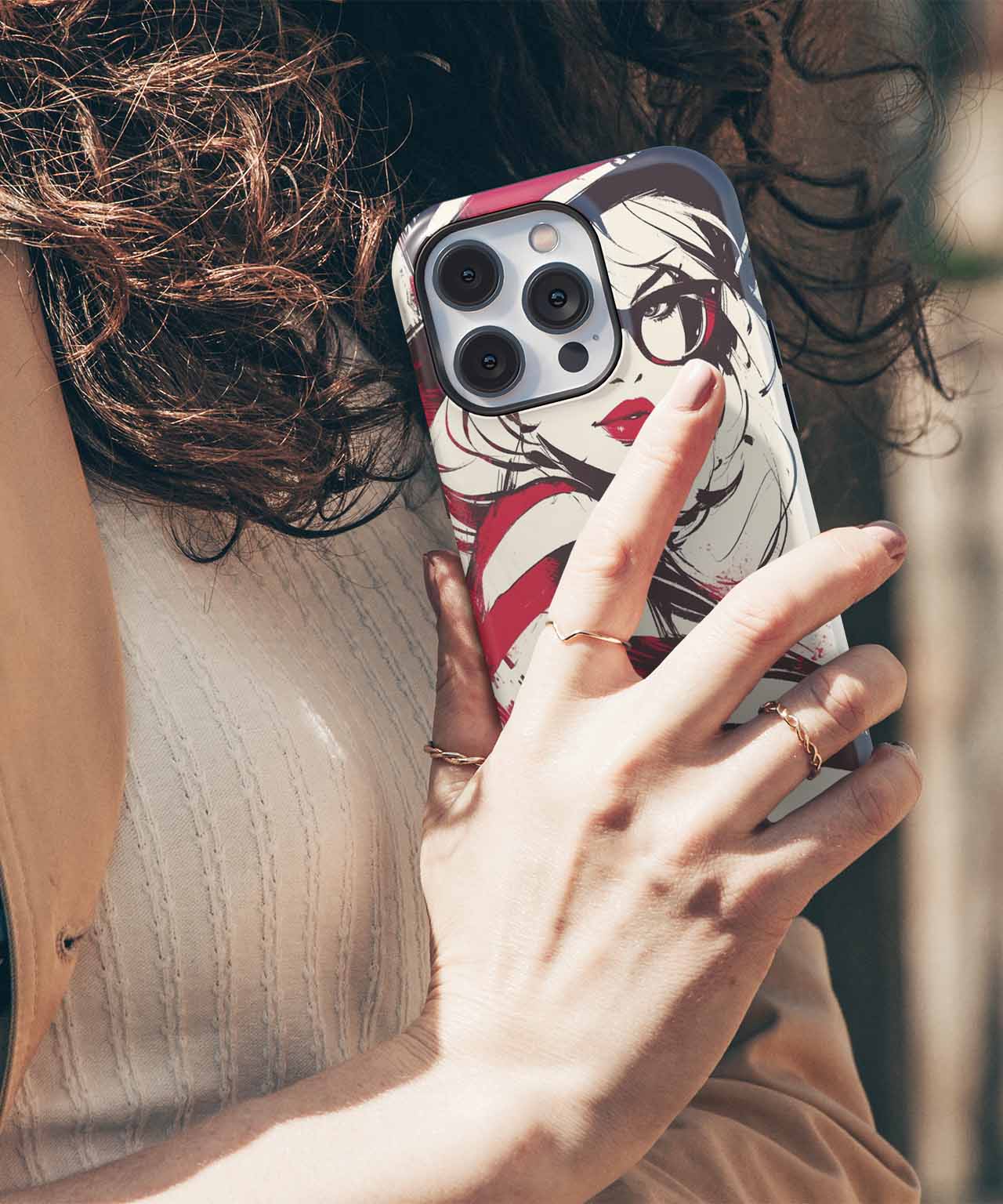 Striped Hat Chic with a Twist iPhone case Case Cazify - Delivery Canada