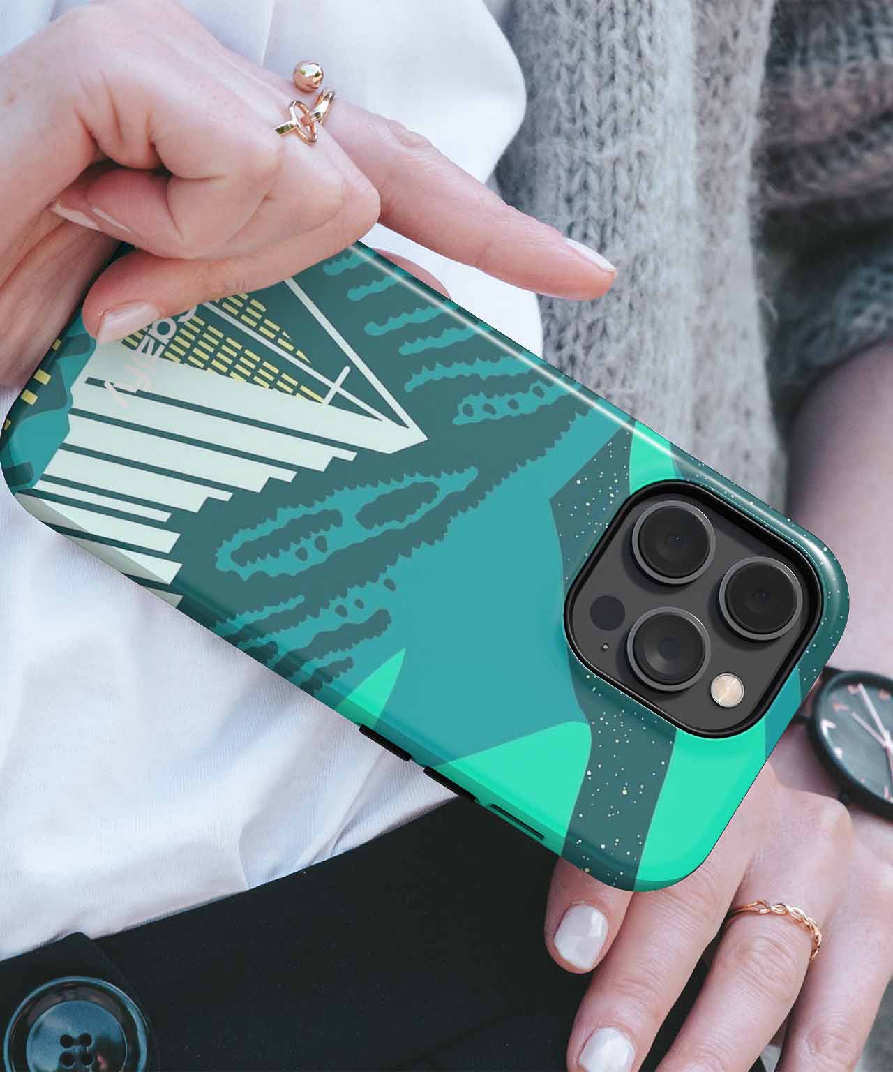 Stunning Northern Lights Above Unique Church iPhone case Case Cazify - Delivery Canada