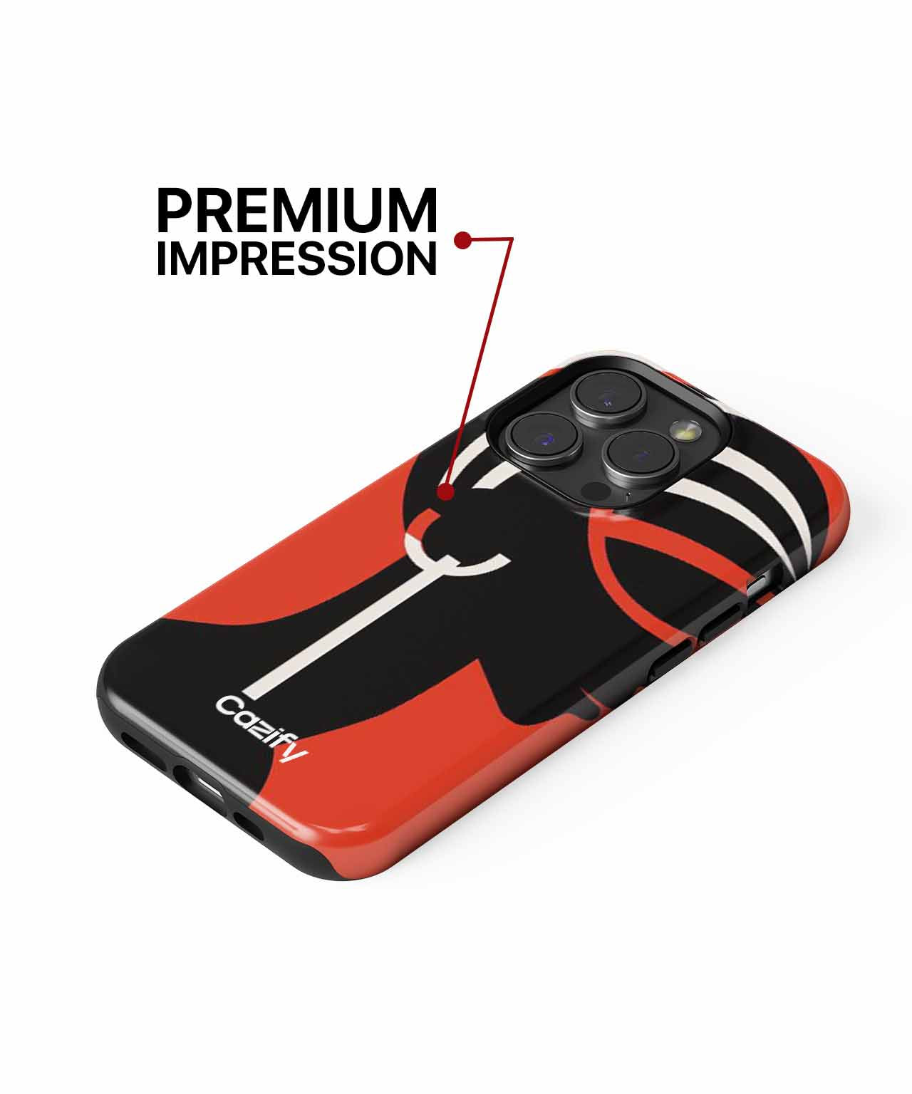 Stylish Black Silhouette with Stripes iPhone case Case Cazify - Delivery Canada