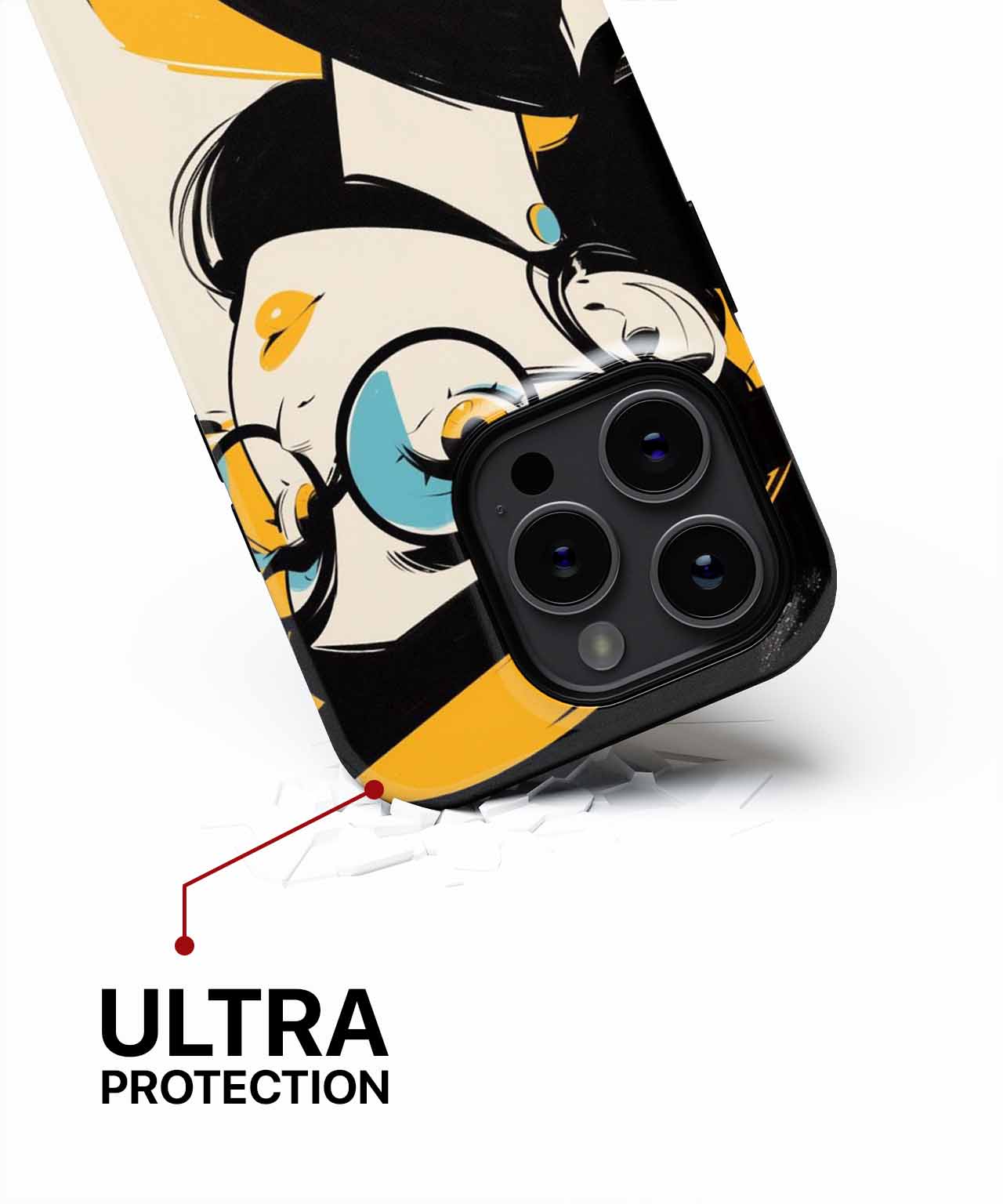 Stylish Blue Glasses and Yellow Hat iPhone case Case Cazify - Delivery Canada