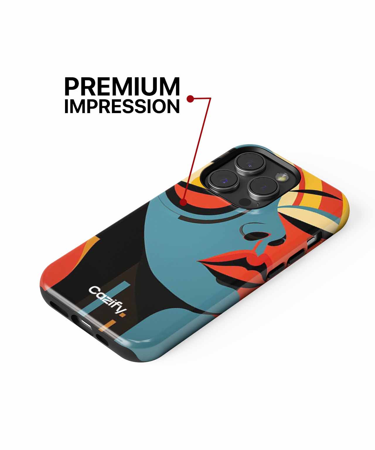 Stylish Colorful Face with Funky Vibes iPhone case Case Cazify - Delivery Canada