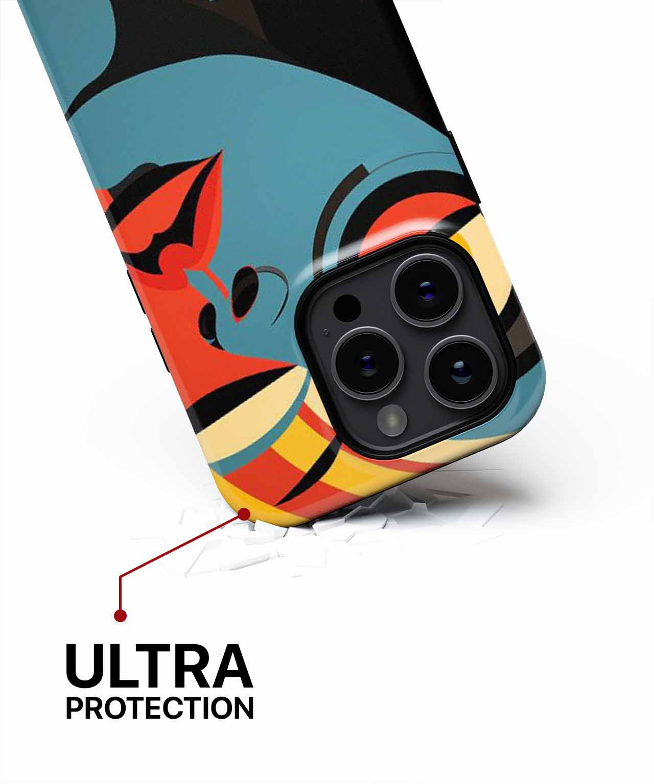 Stylish Colorful Face with Funky Vibes iPhone case Case Cazify - Delivery Canada