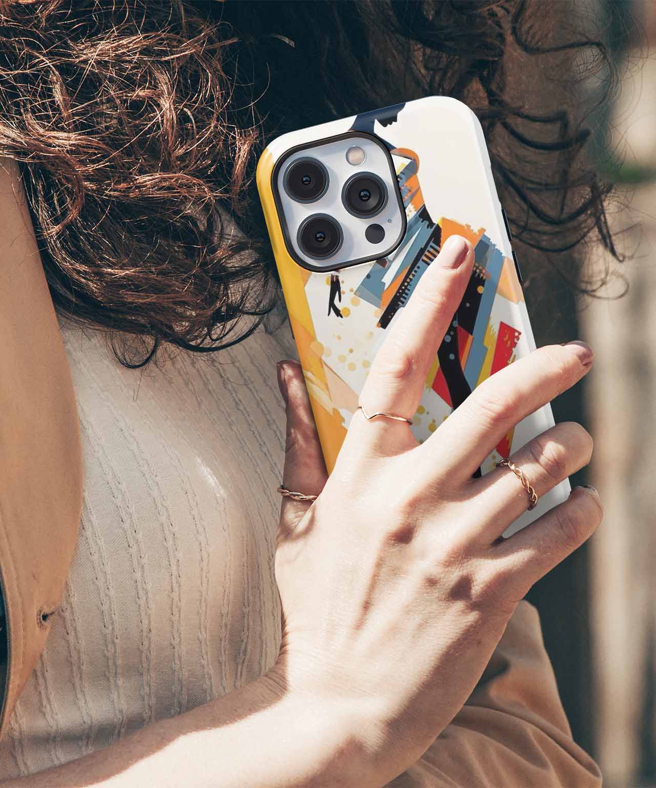 Stylish Dancer in Colorful Elegance iPhone case Case Cazify - Delivery Canada