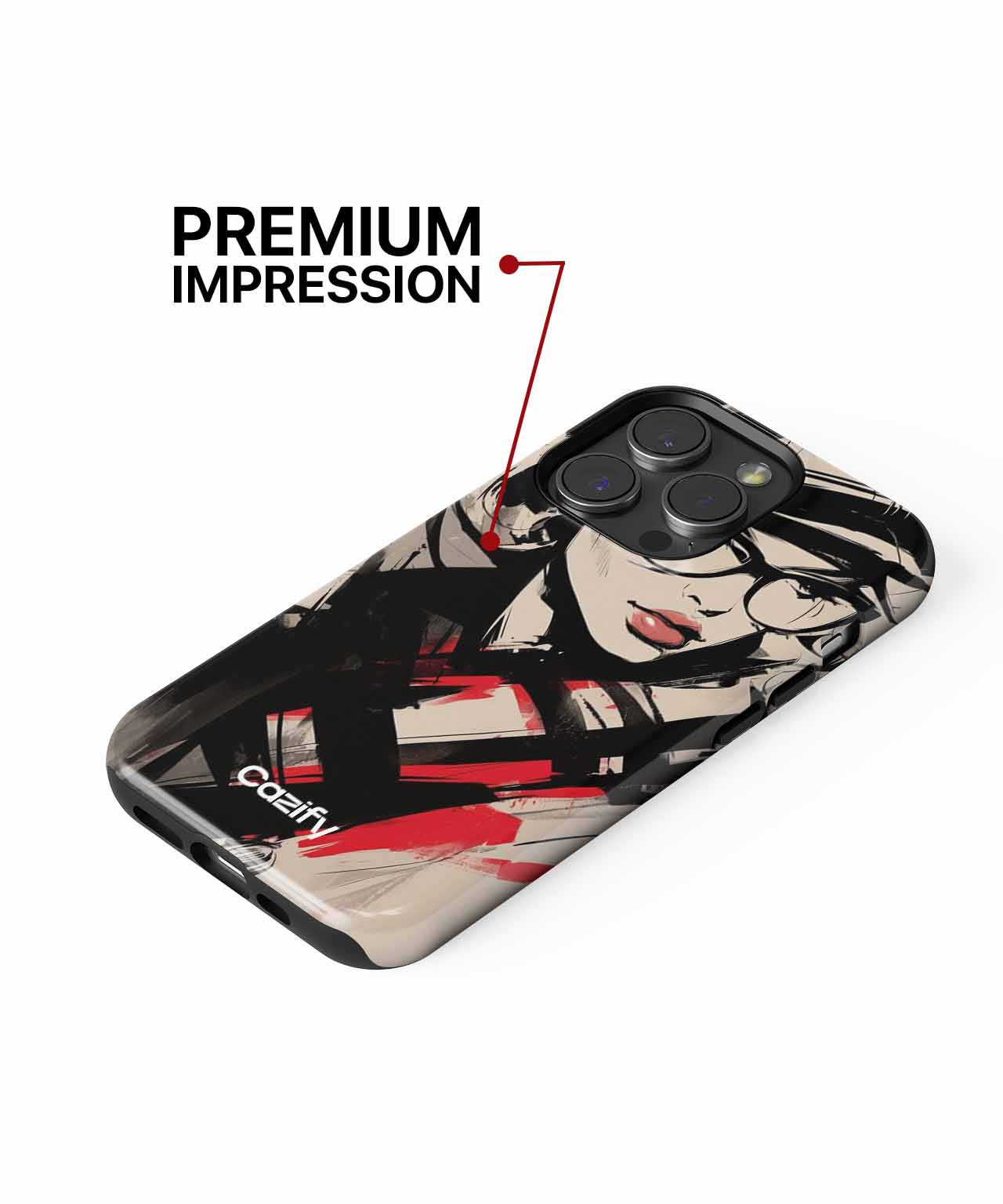 Stylish Lady in Bold Colors iPhone case Case Cazify - Delivery Canada