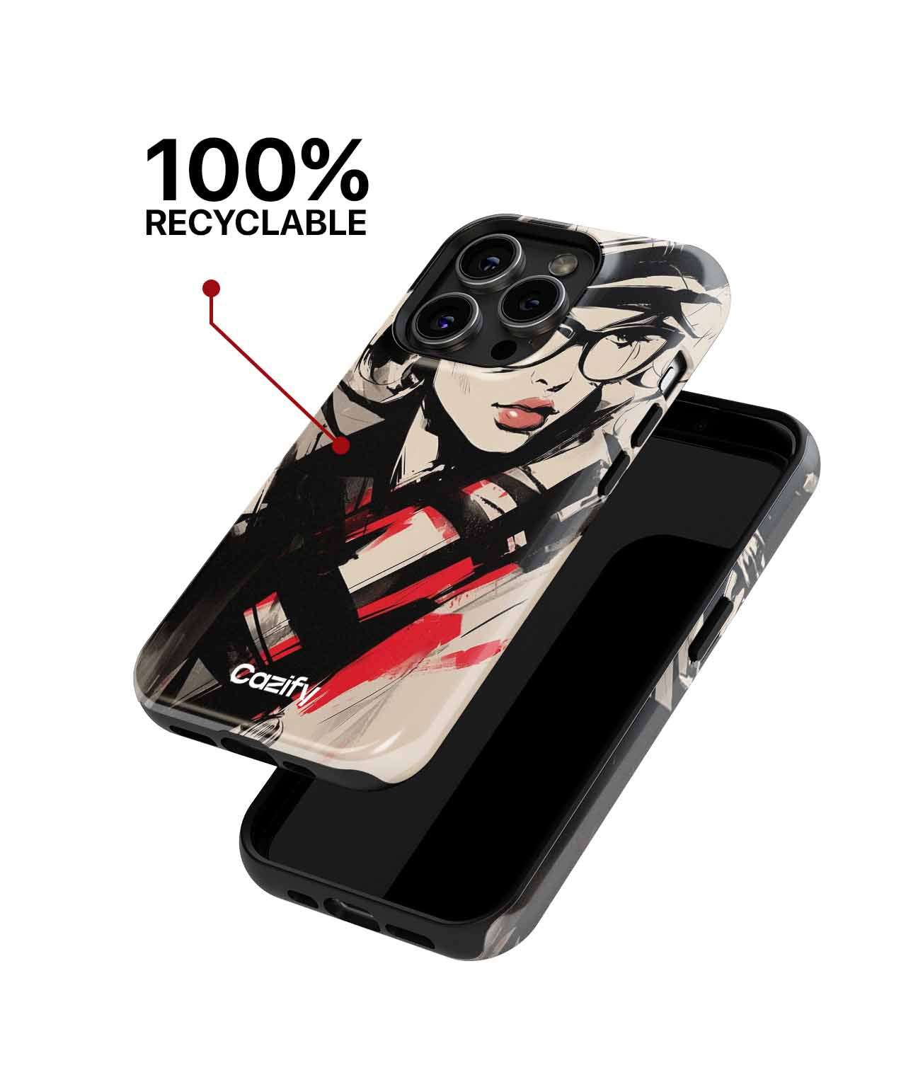 Stylish Lady in Bold Colors iPhone case Case Cazify - Delivery Canada