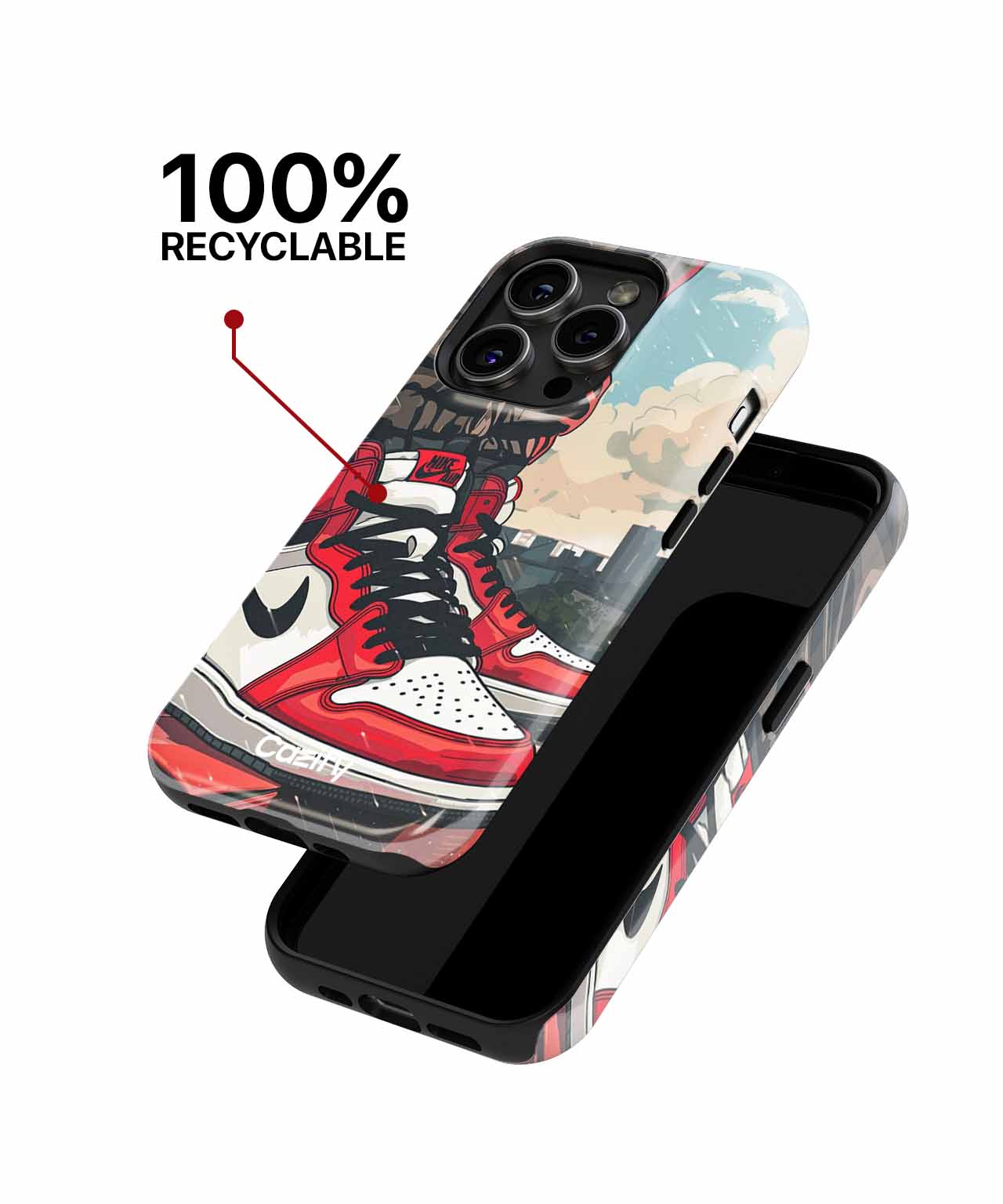 Stylish sneaker adventure on city streets iPhone case Case Cazify - Delivery Canada