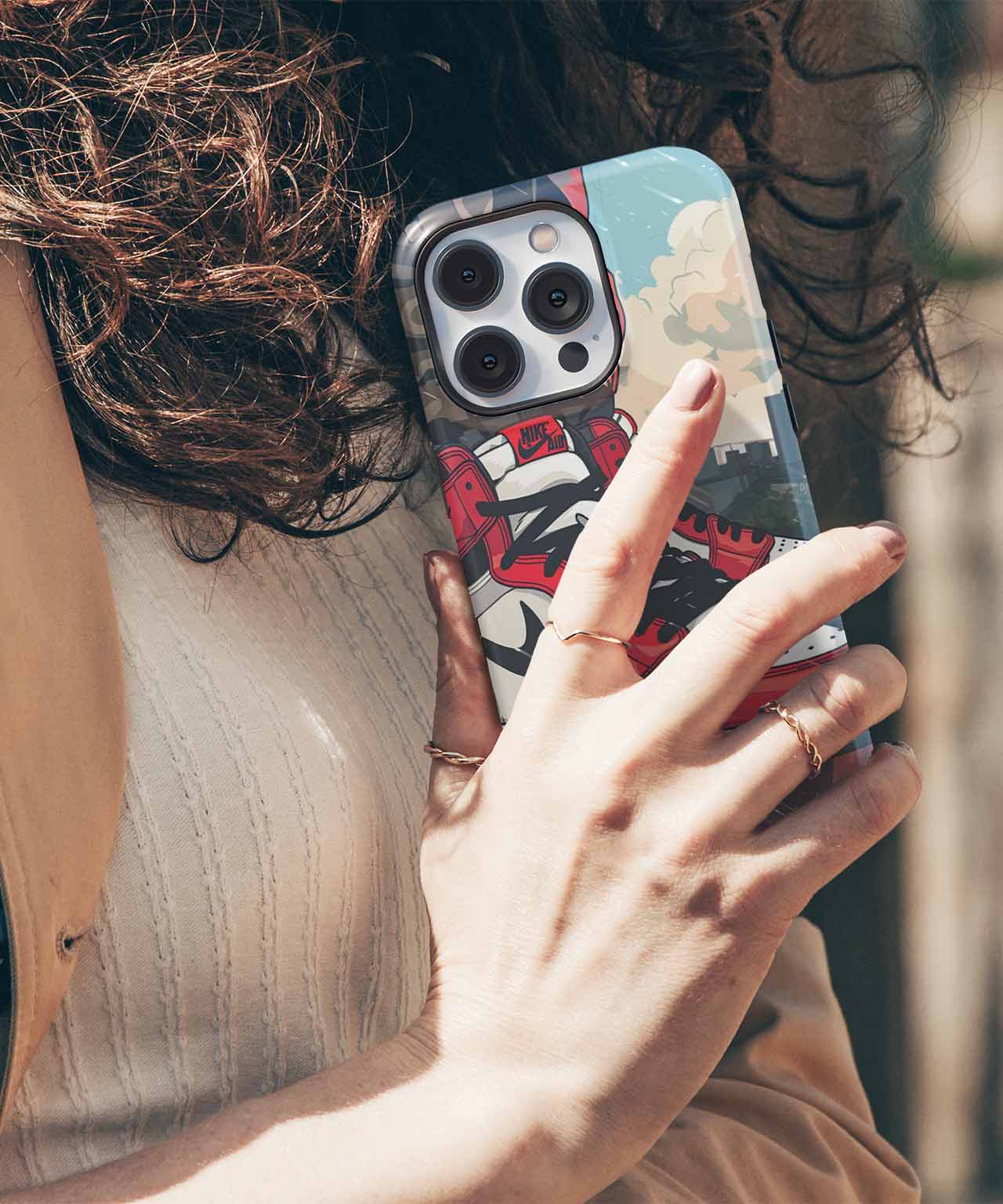 Stylish sneaker adventure on city streets iPhone case Case Cazify - Delivery Canada