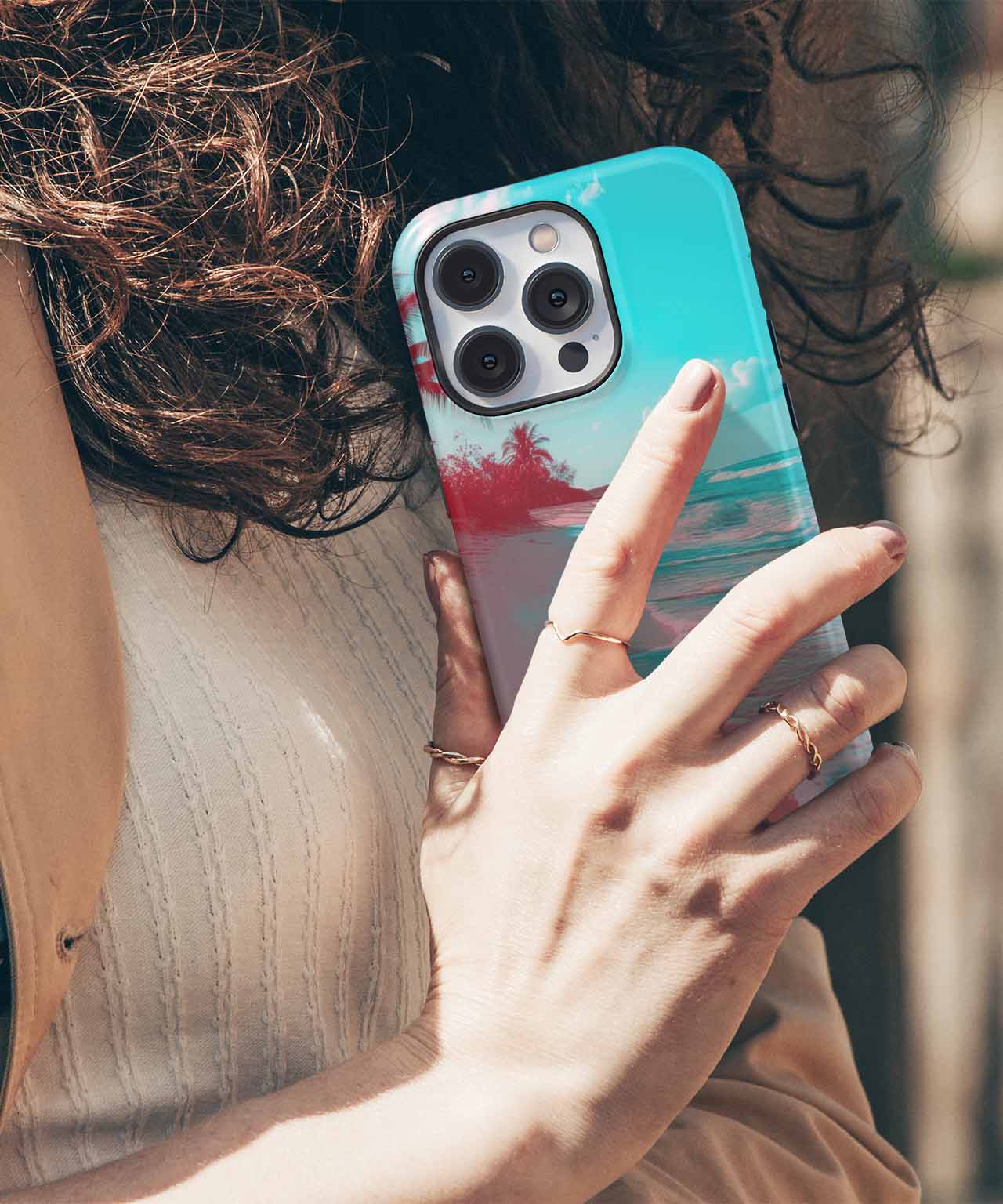 Sunny Blissful Beach Vibes iPhone case Case Cazify - Delivery Canada