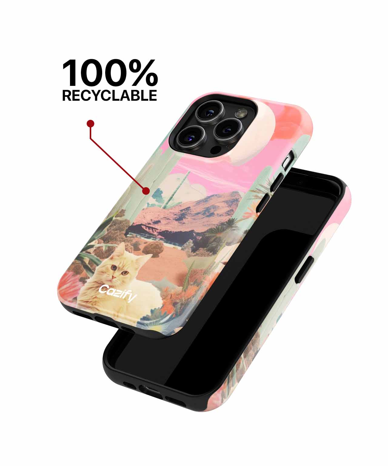 Sunny Cat Oasis in the Desert iPhone case Case Cazify - Delivery Canada