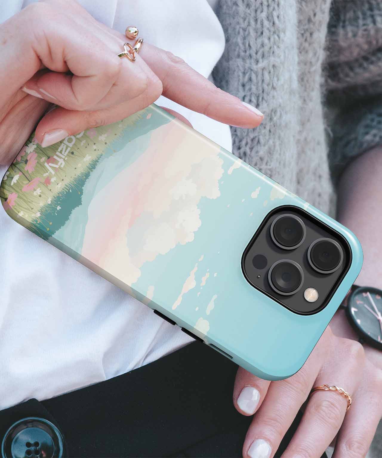 Sunny Cheerful Meadow Adventure iPhone case Case Cazify - Delivery Canada
