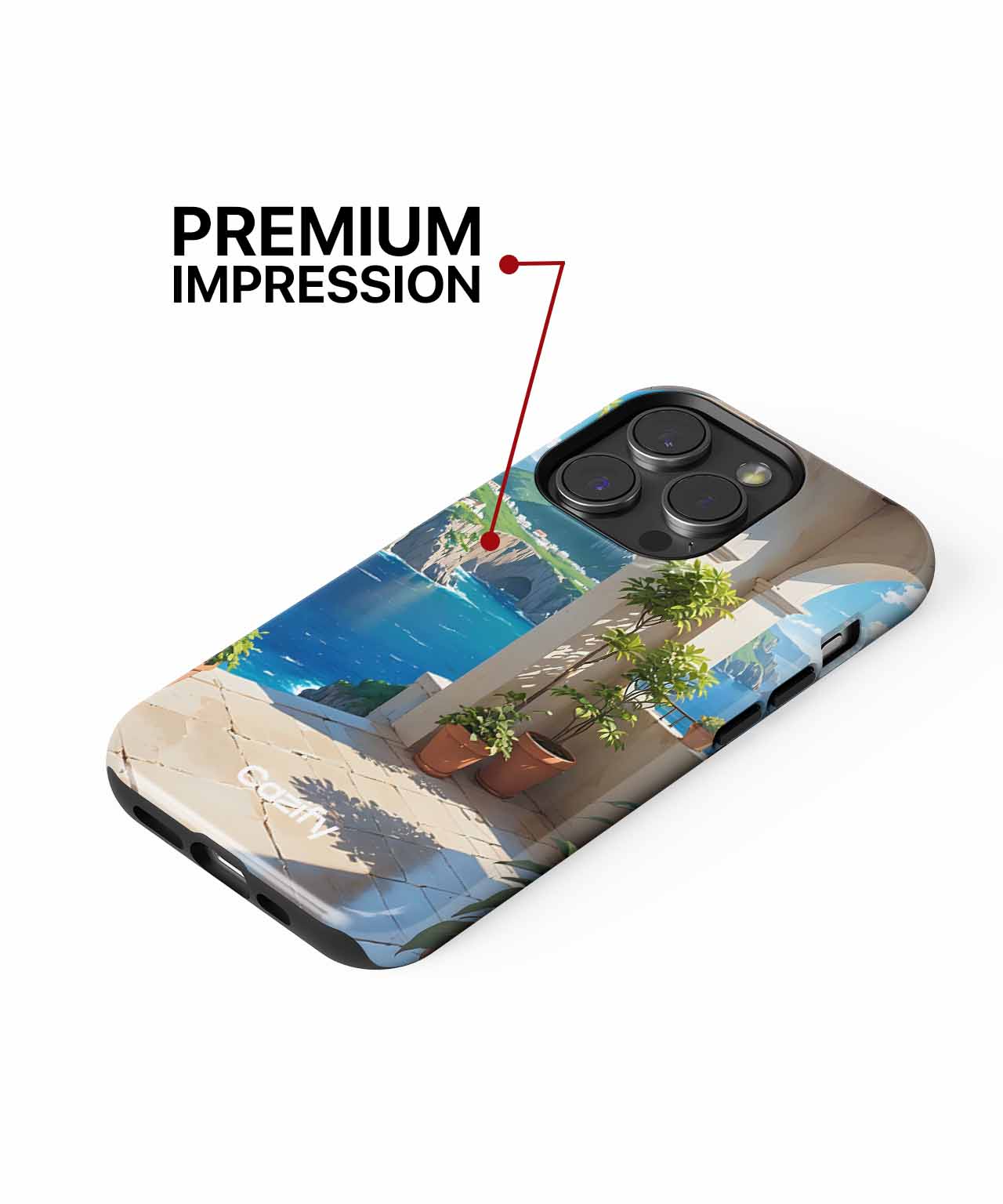 Sunny Coastal Oasis with Plants iPhone case Case Cazify - Delivery Canada