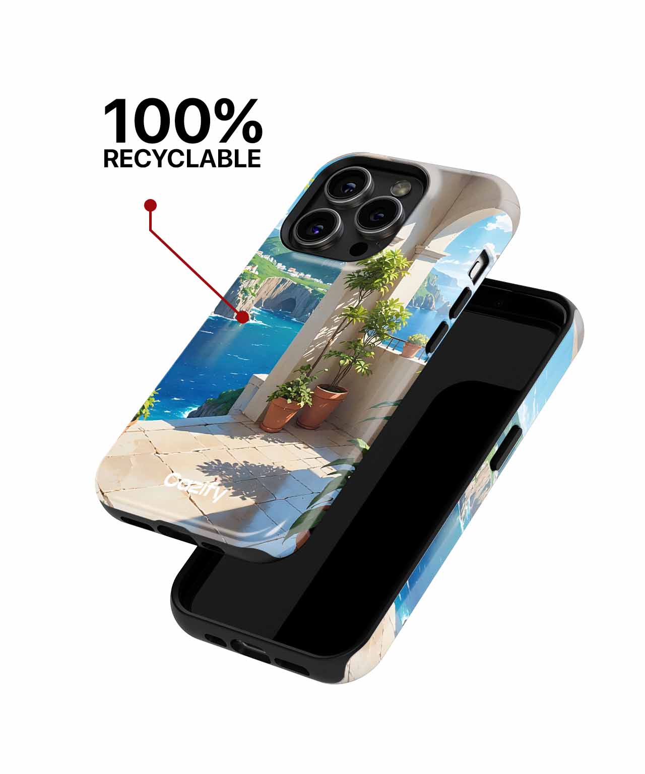 Sunny Coastal Oasis with Plants iPhone case Case Cazify - Delivery Canada