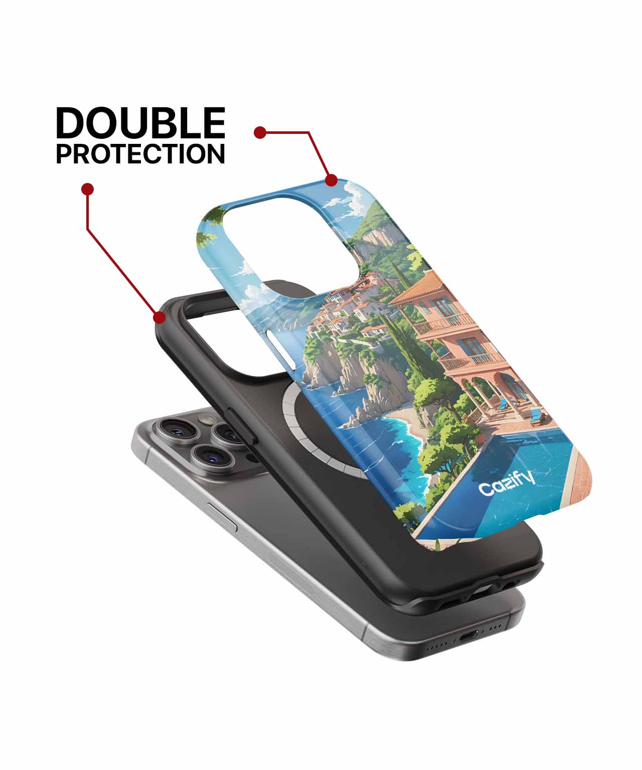 Sunny Coastal Paradise with a Pool iPhone case Case Cazify - Delivery Canada