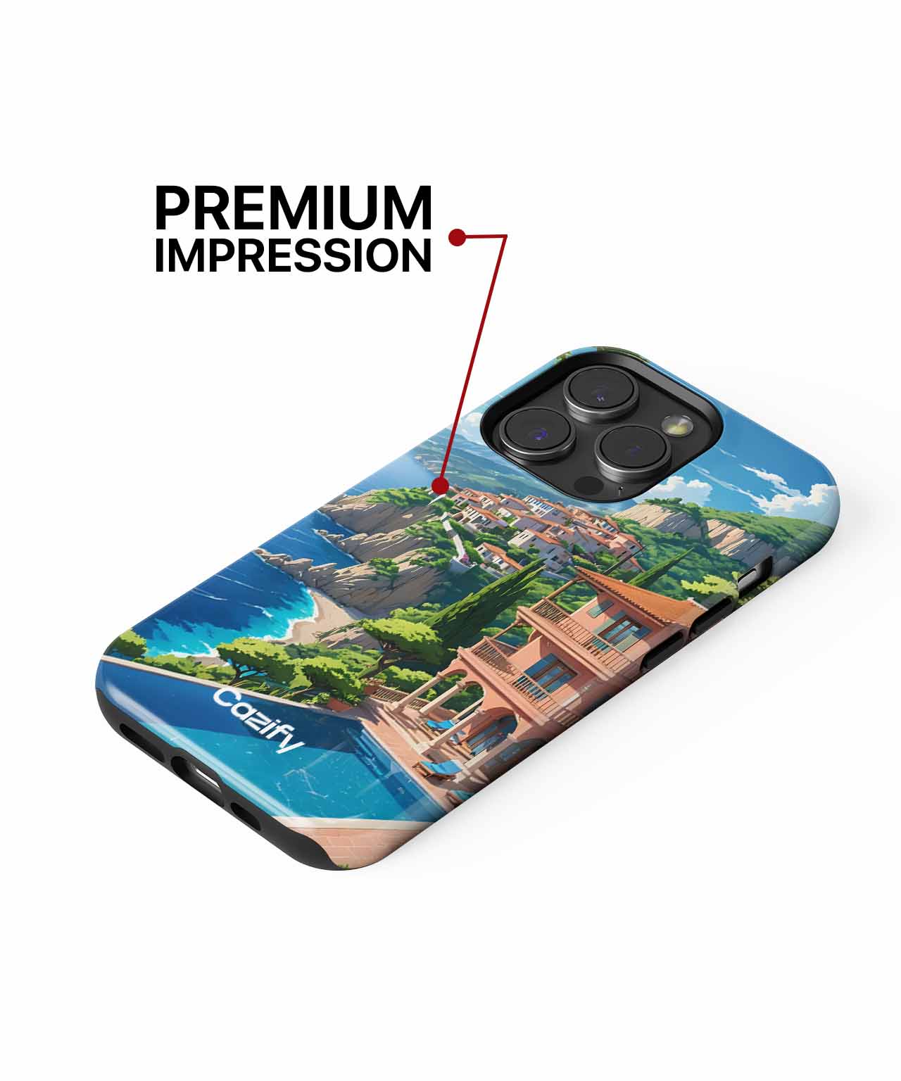 Sunny Coastal Paradise with a Pool iPhone case Case Cazify - Delivery Canada
