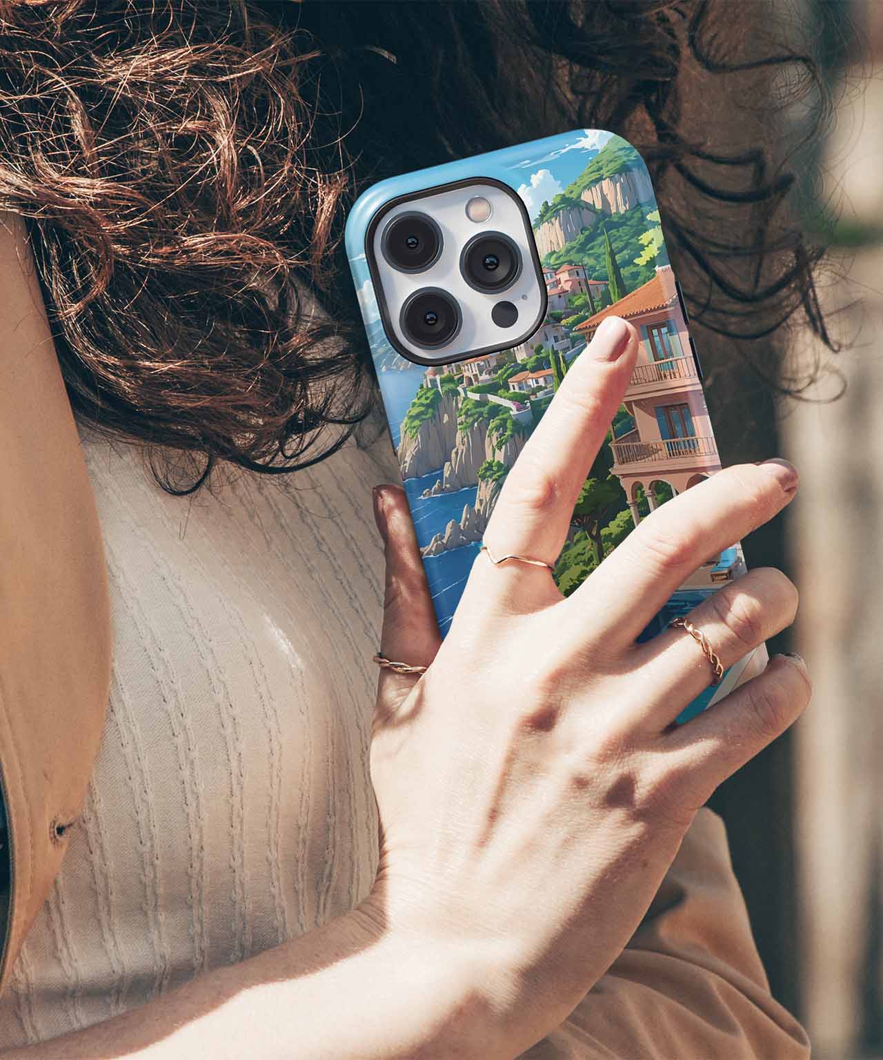 Sunny Coastal Paradise with a Pool iPhone case Case Cazify - Delivery Canada