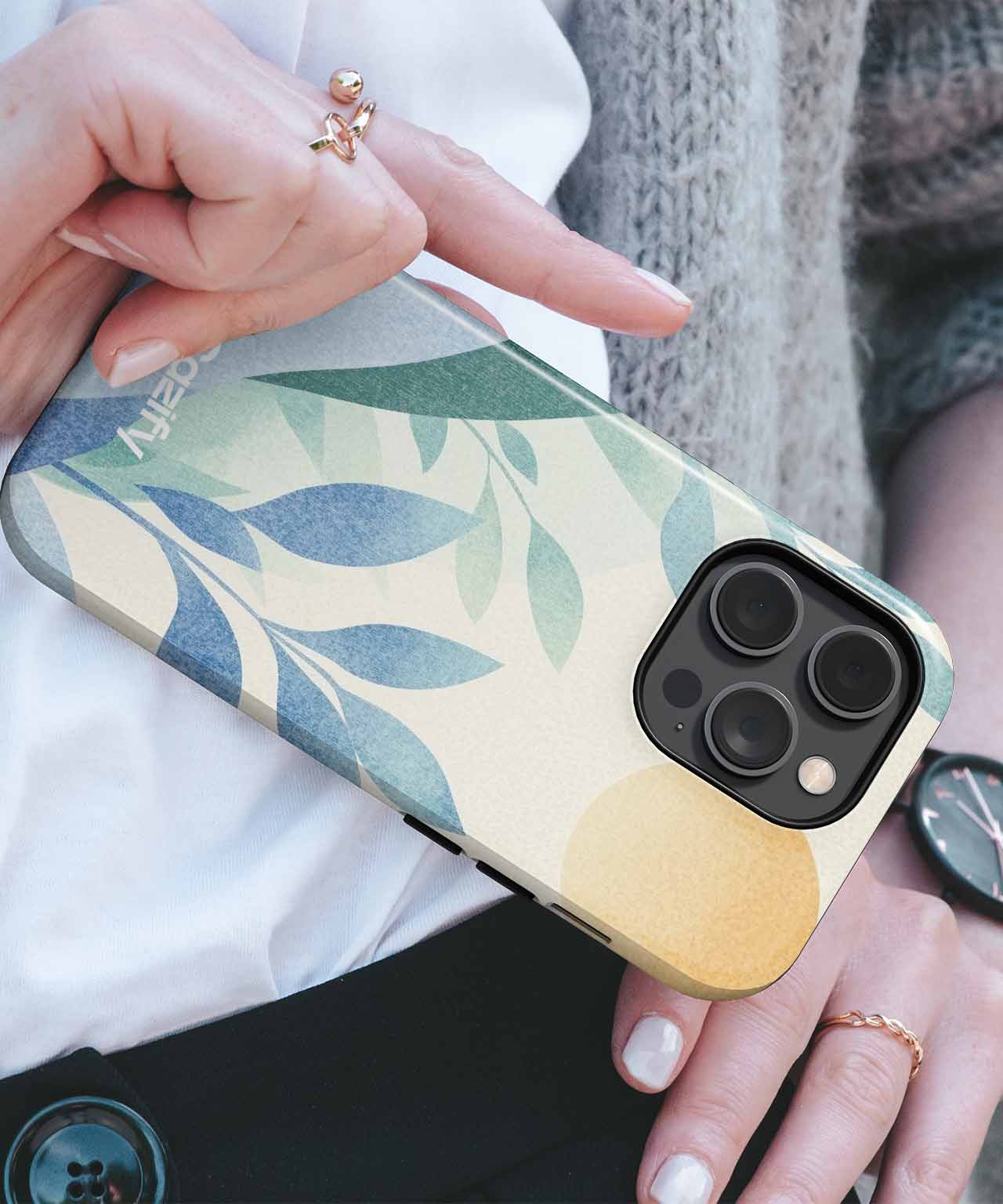 Sunny Leafy Adventure in Colorful Terrain iPhone case Case Cazify - Delivery Canada