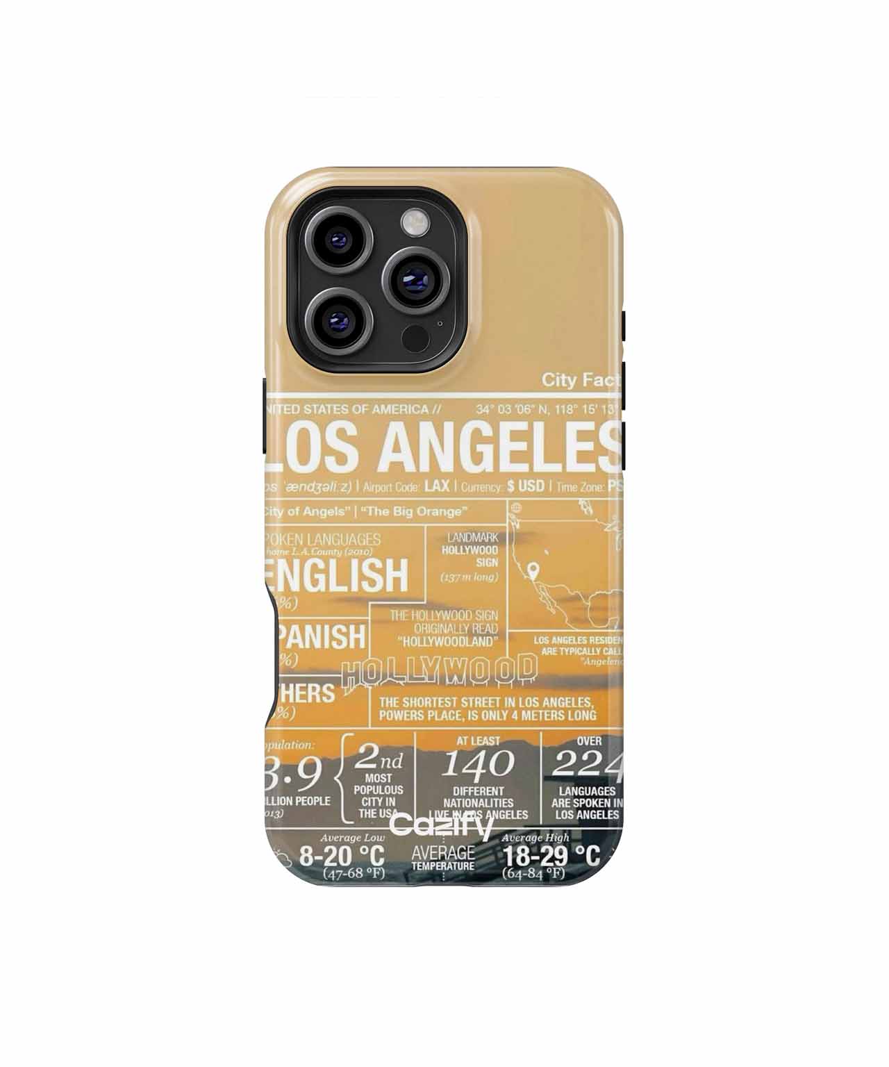 Sunny Los Angeles Fun Facts iPhone case Case Cazify - Delivery Canada