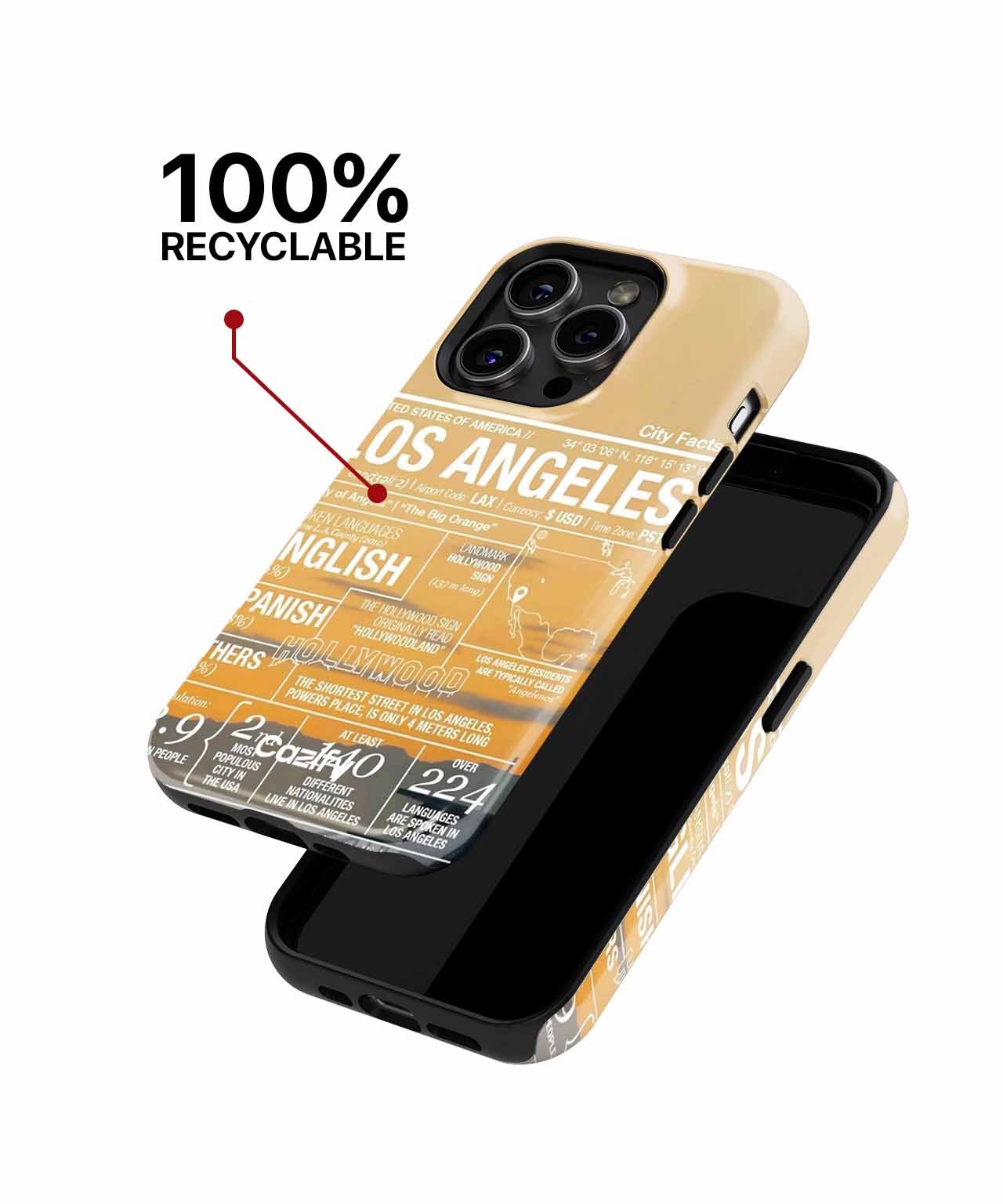 Sunny Los Angeles Fun Facts iPhone case Case Cazify - Delivery Canada