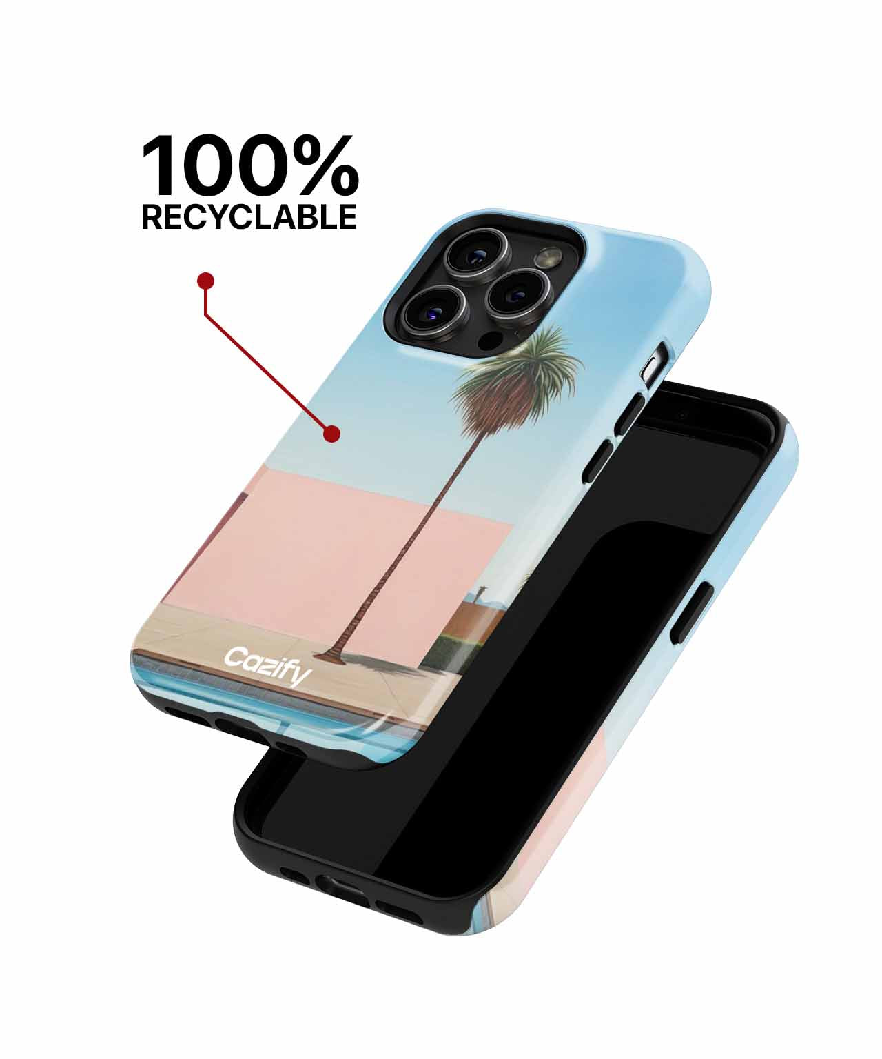 Sunny Oasis by the Poolside iPhone case Case Cazify - Delivery Canada