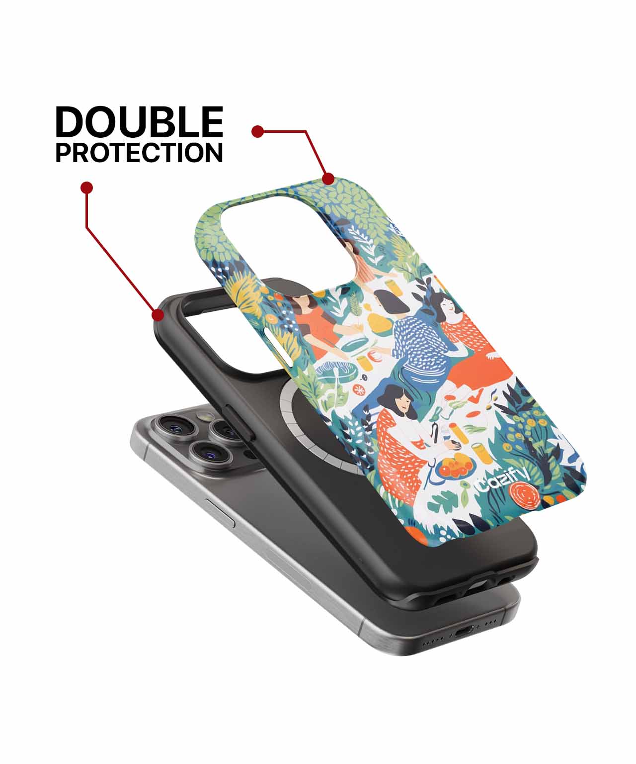 Sunny Picnic Delight with Friends iPhone case Case Cazify - Delivery Canada