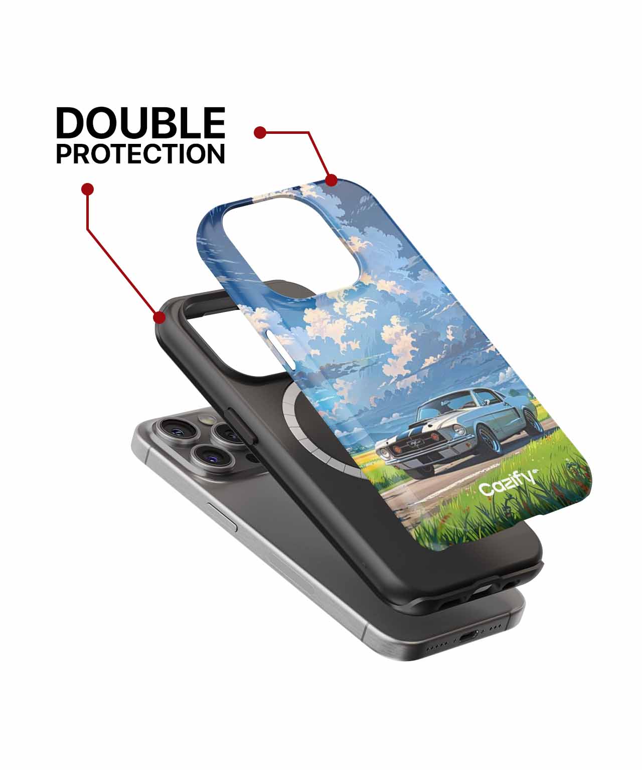 Sunny Road Trip with a Classic Ride iPhone case Case Cazify - Delivery Canada