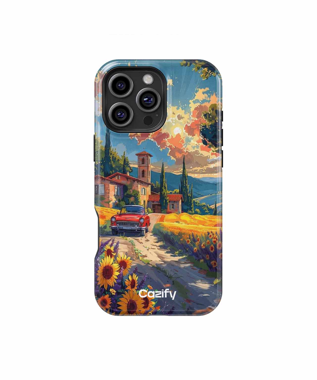 Sunny Roadside Adventure with Sunflowers iPhone case Case Cazify - Delivery Canada