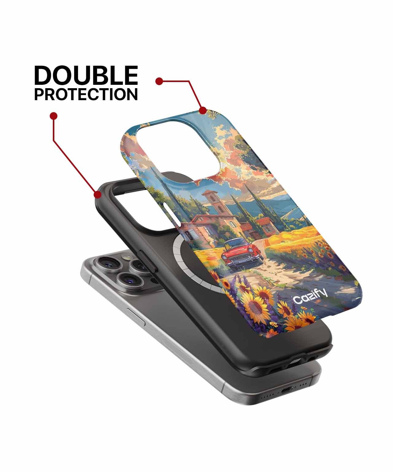 Sunny Roadside Adventure with Sunflowers iPhone case Case Cazify - Delivery Canada