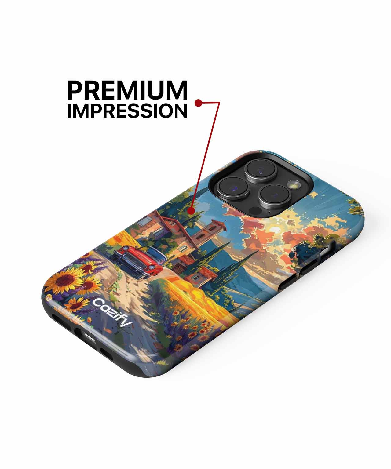 Sunny Roadside Adventure with Sunflowers iPhone case Case Cazify - Delivery Canada