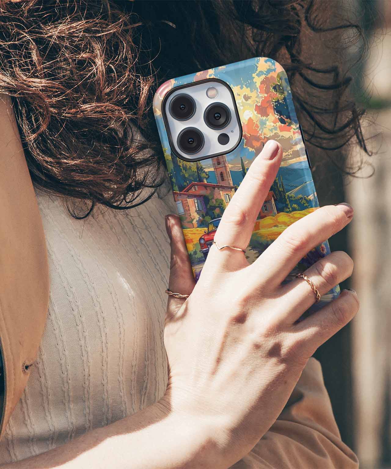 Sunny Roadside Adventure with Sunflowers iPhone case Case Cazify - Delivery Canada