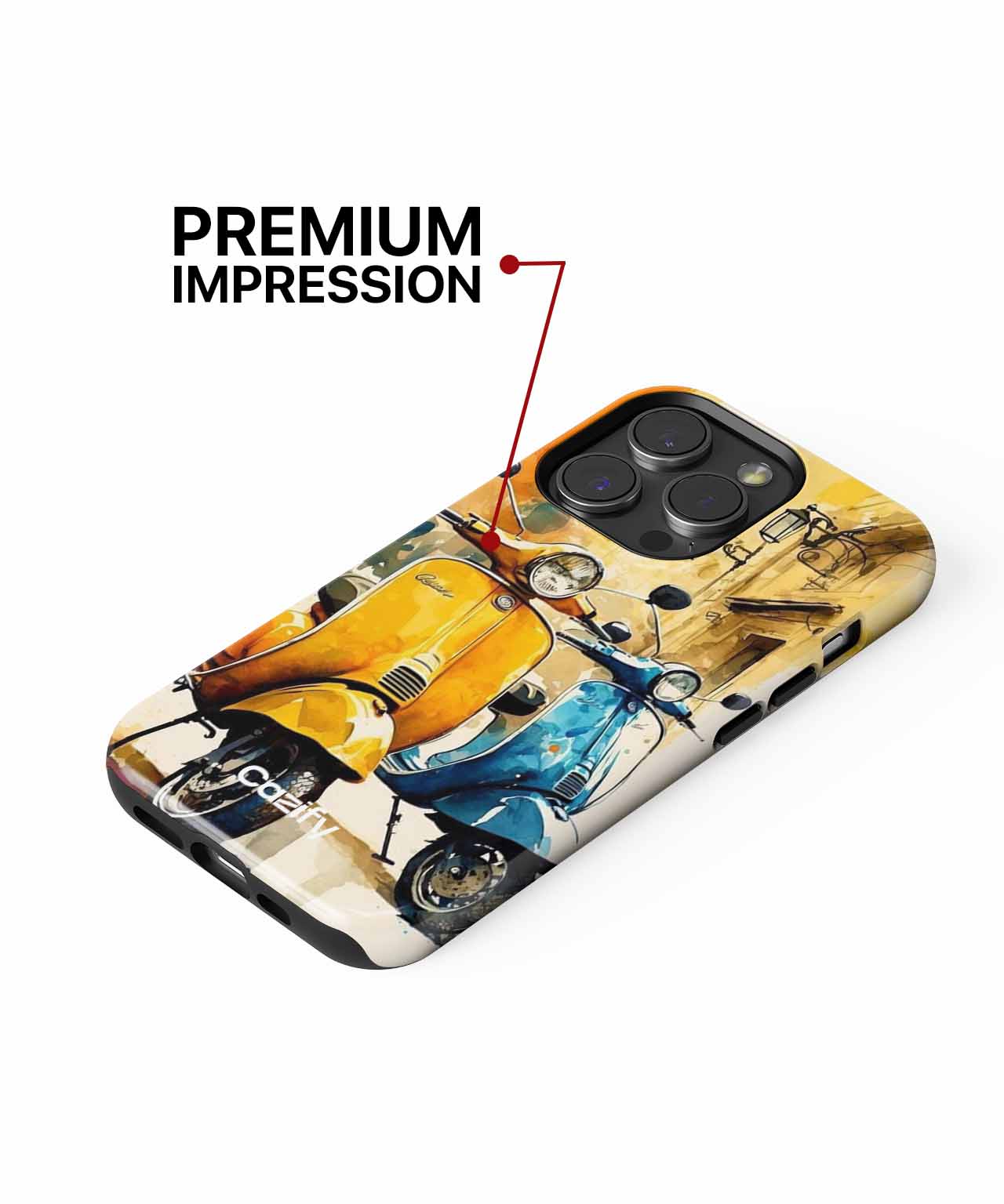 Sunny Scooter Adventure in Colors iPhone case Case Cazify - Delivery Canada